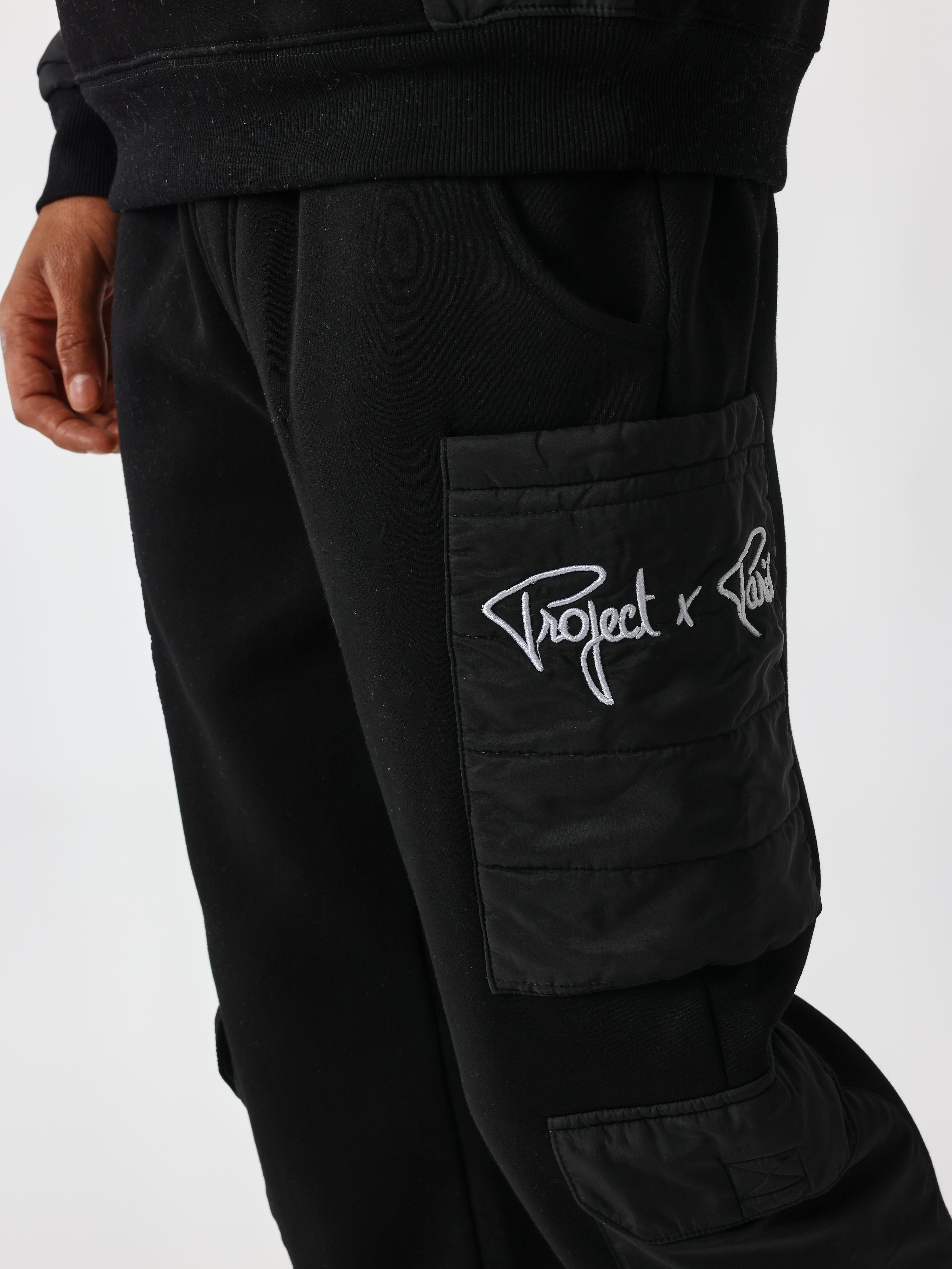 Jogging bottoms with two-tone panel-3