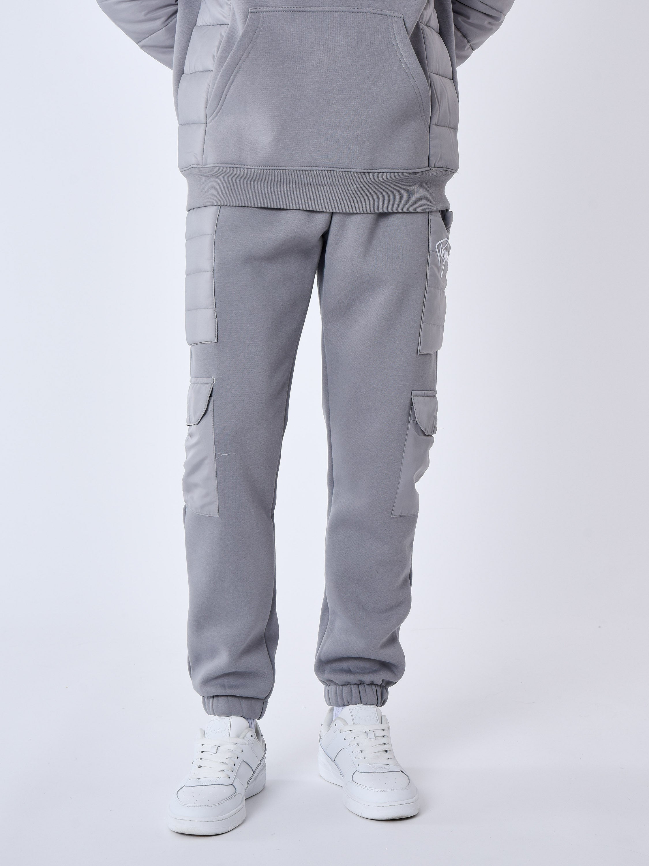 Pantalón de chándal con panel bimaterial-2