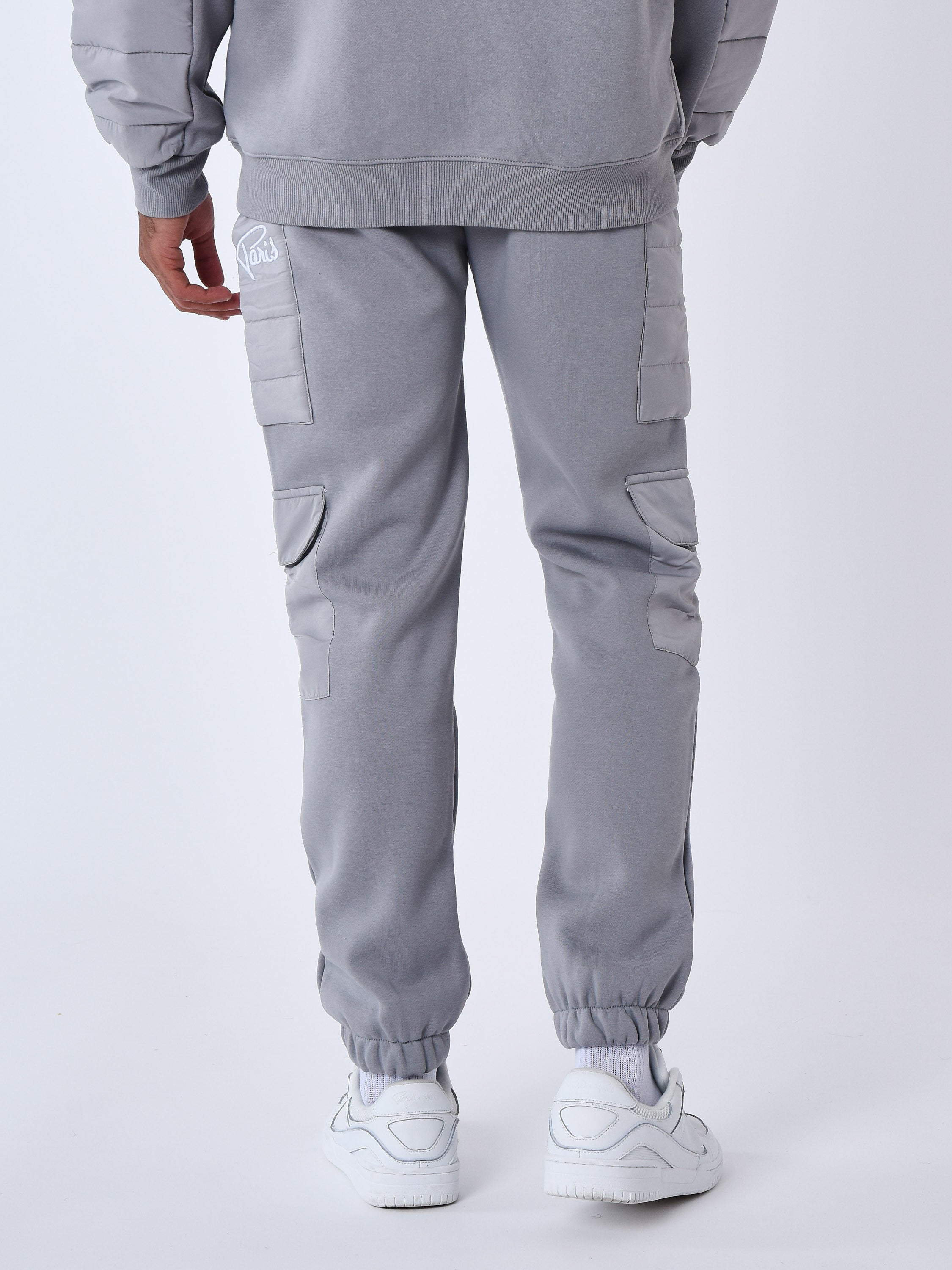 Pantalón de chándal con panel bimaterial-3