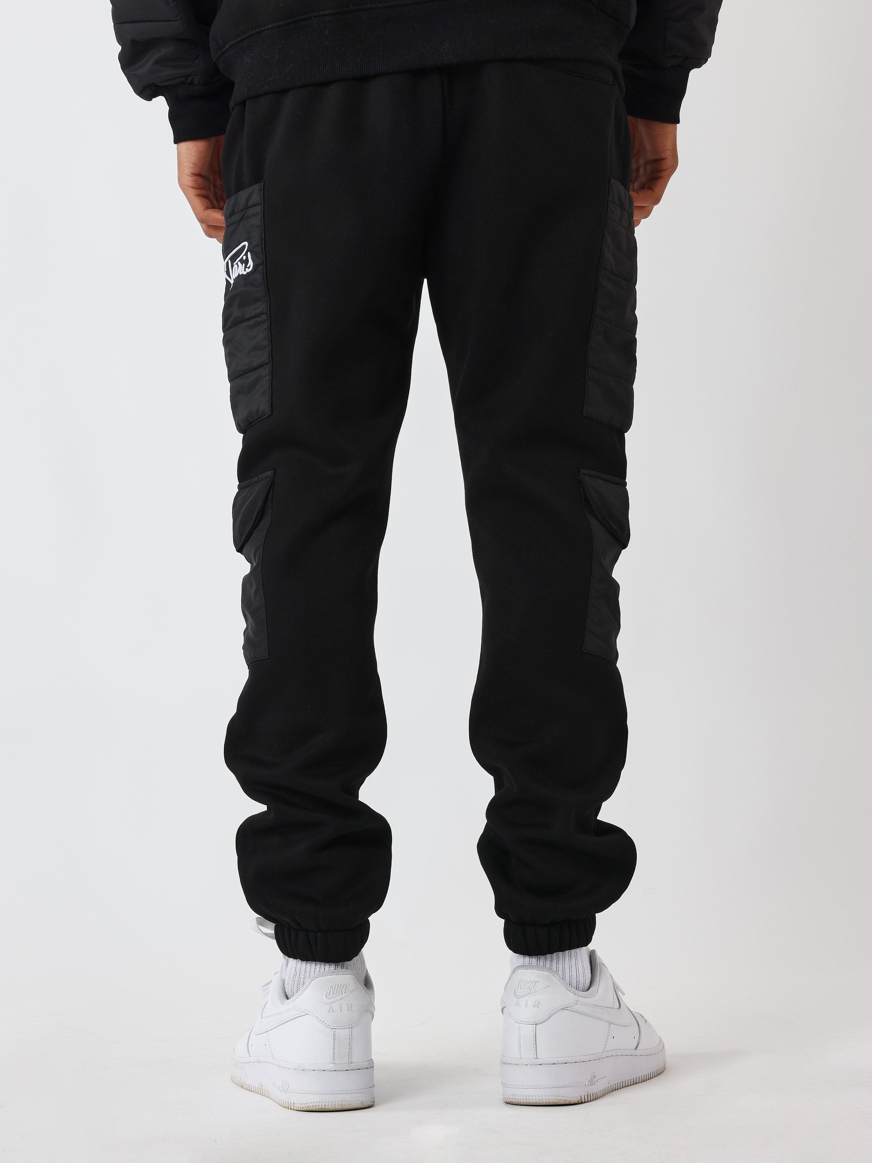 Jogging bottoms with two-tone panel-2