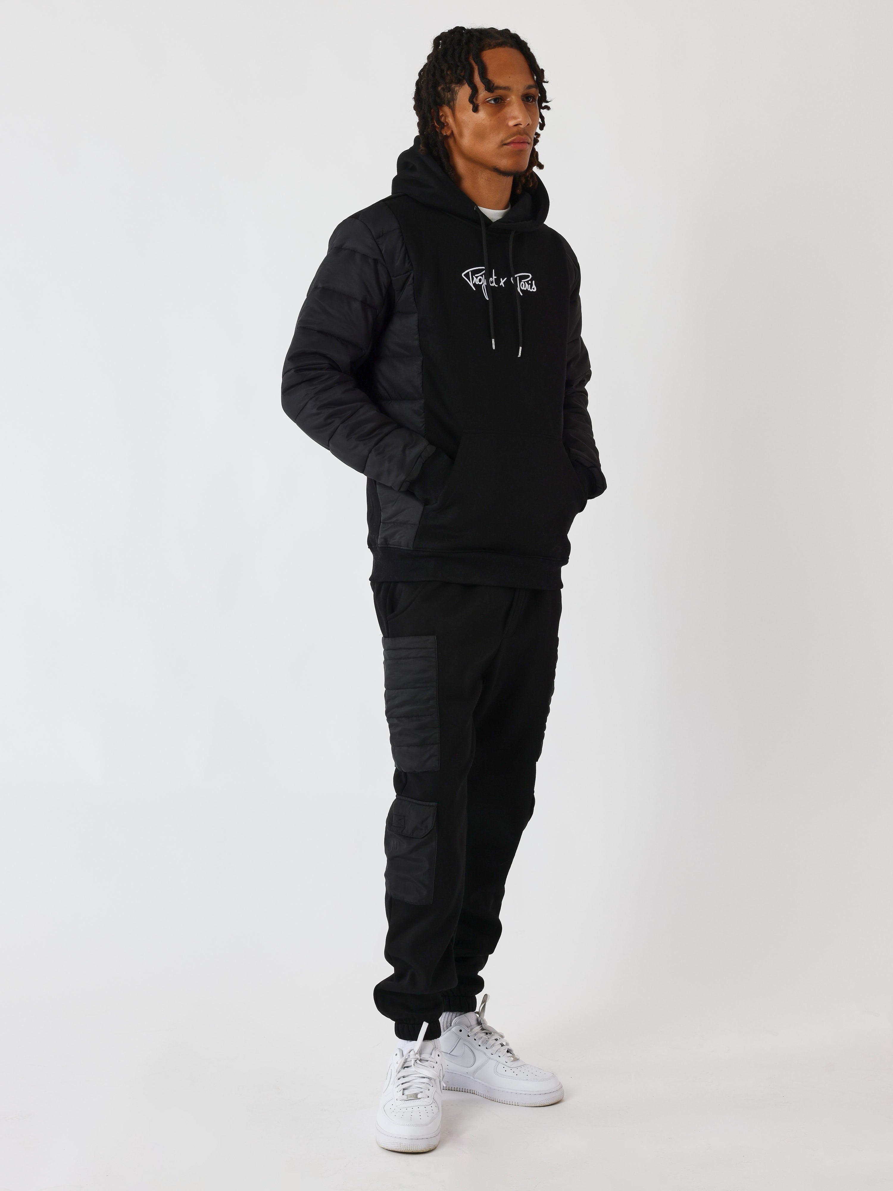 Jogging bottoms with two-tone panel-4