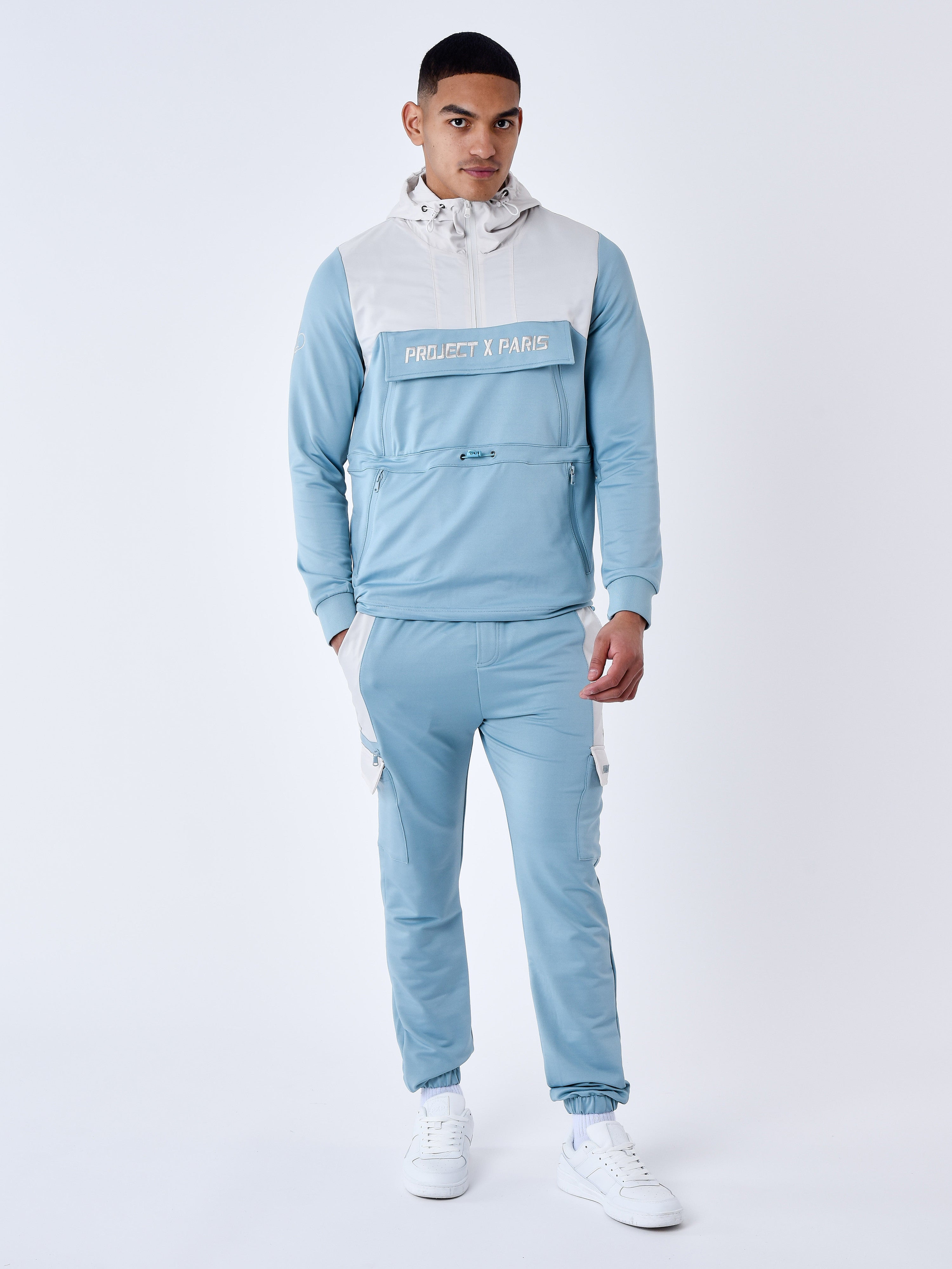 Pantalón de chándal estilo cargo bicolor-3