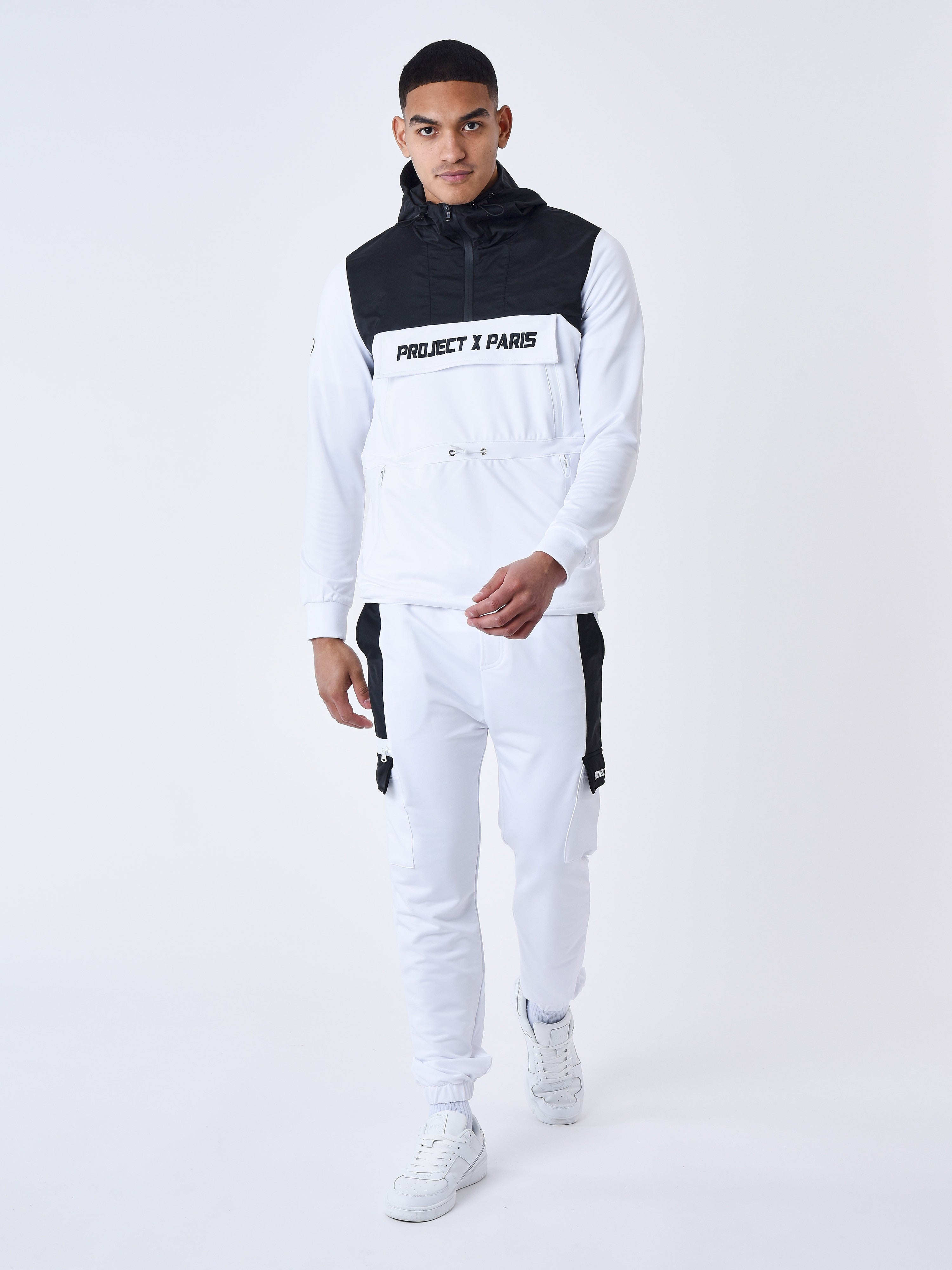 Zweifarbige Cargo-Jogginghose-3
