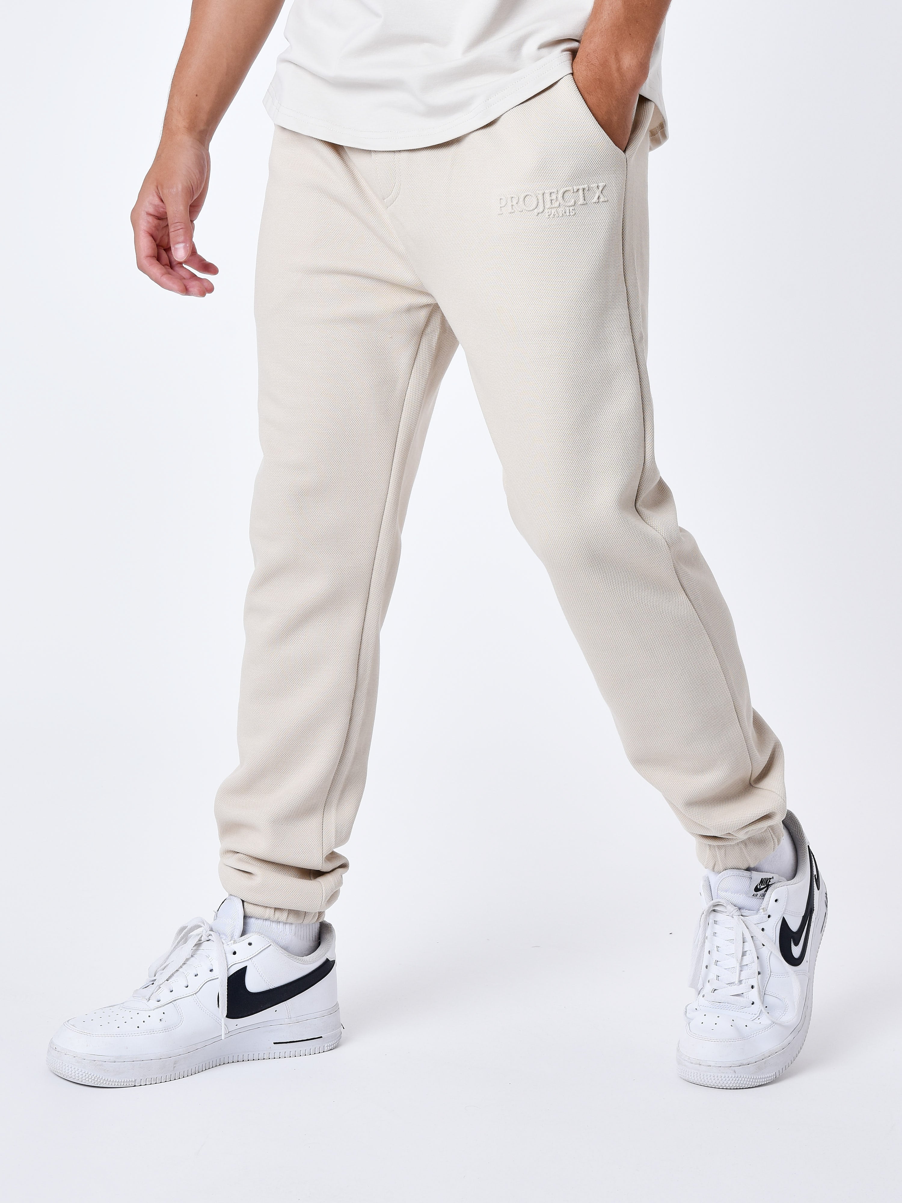 Embossed jogger bottoms-2