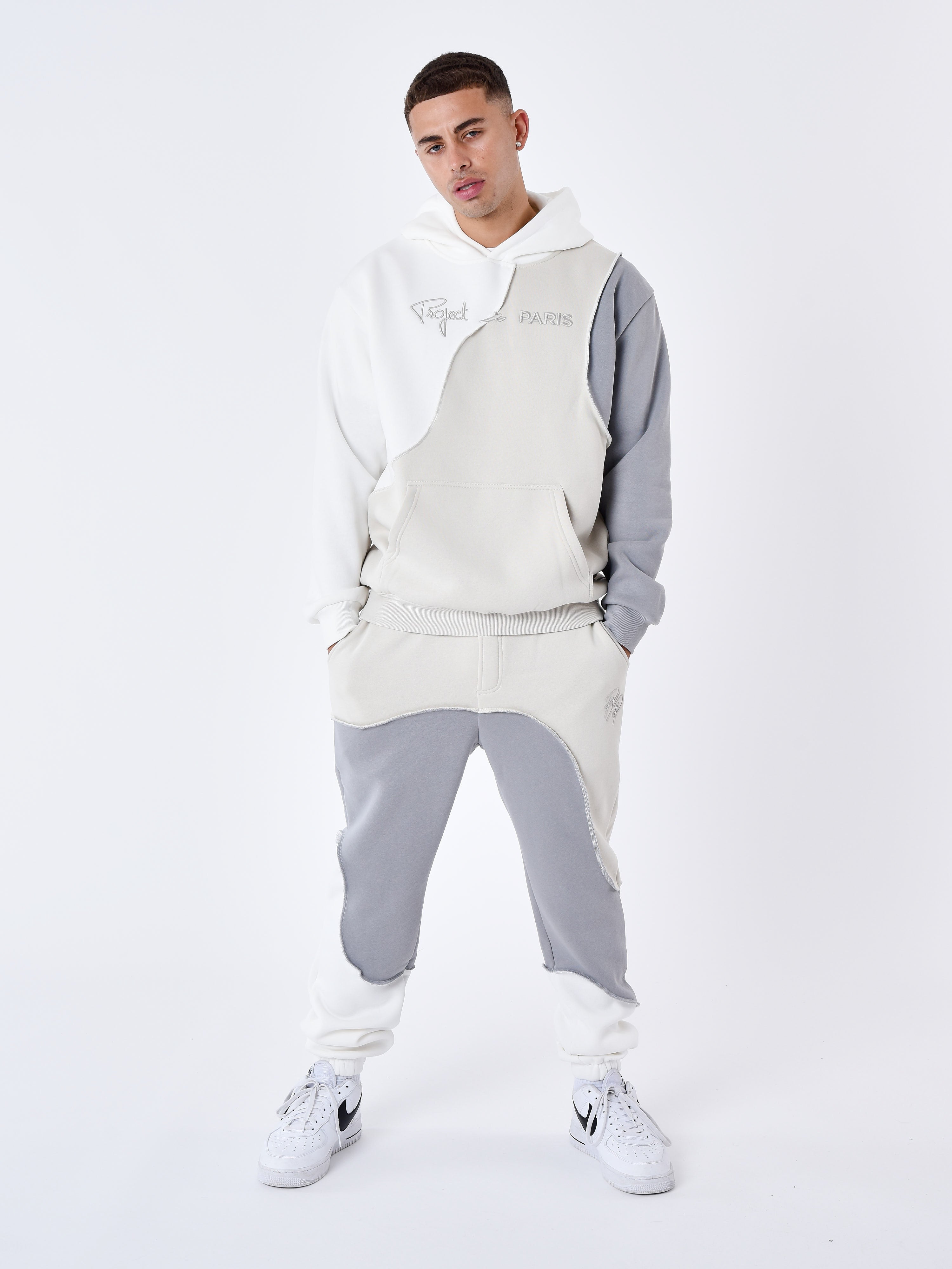 Tricolor wave-style jogger bottoms-3