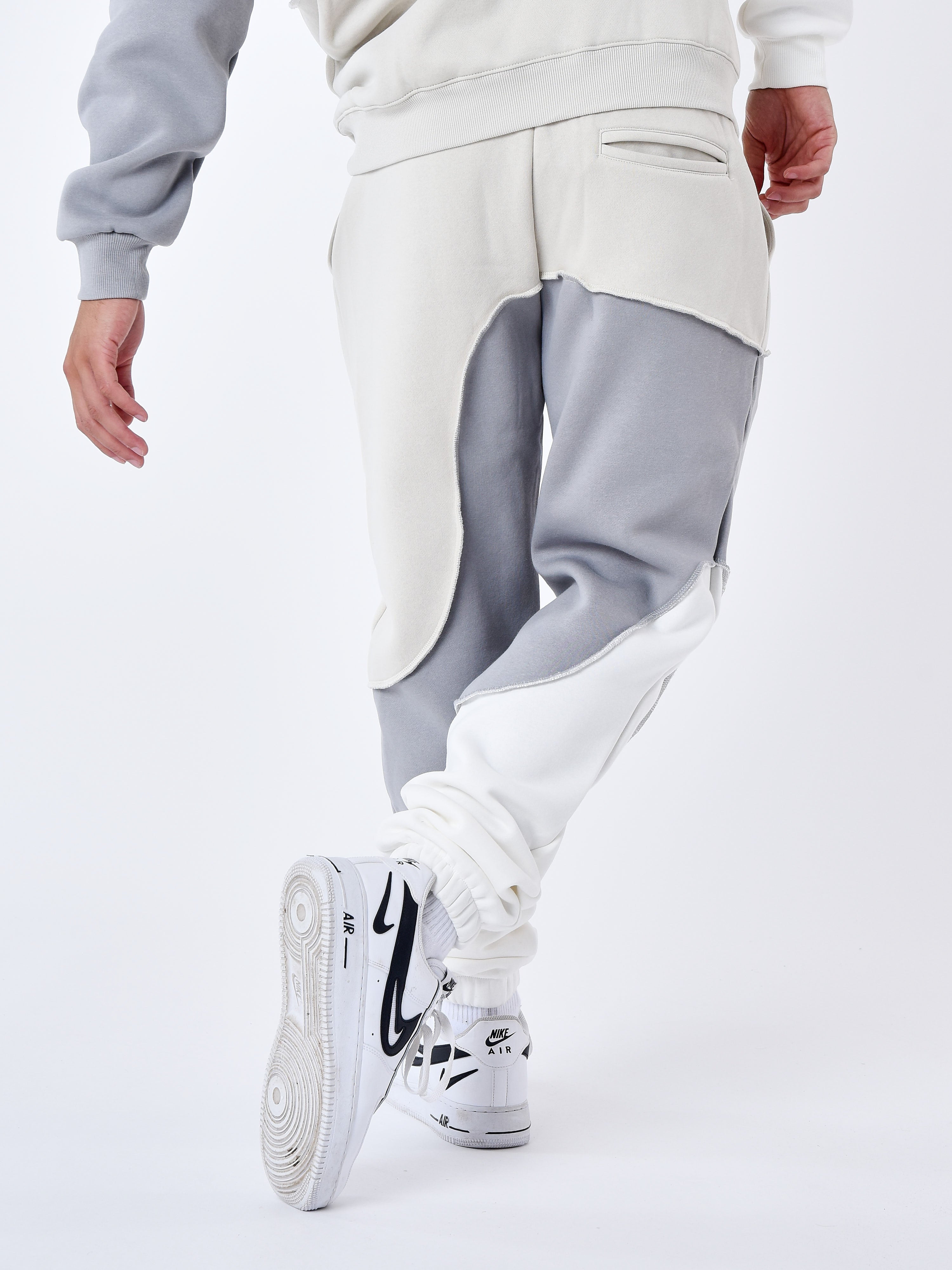 Tricolor wave-style jogger bottoms-5