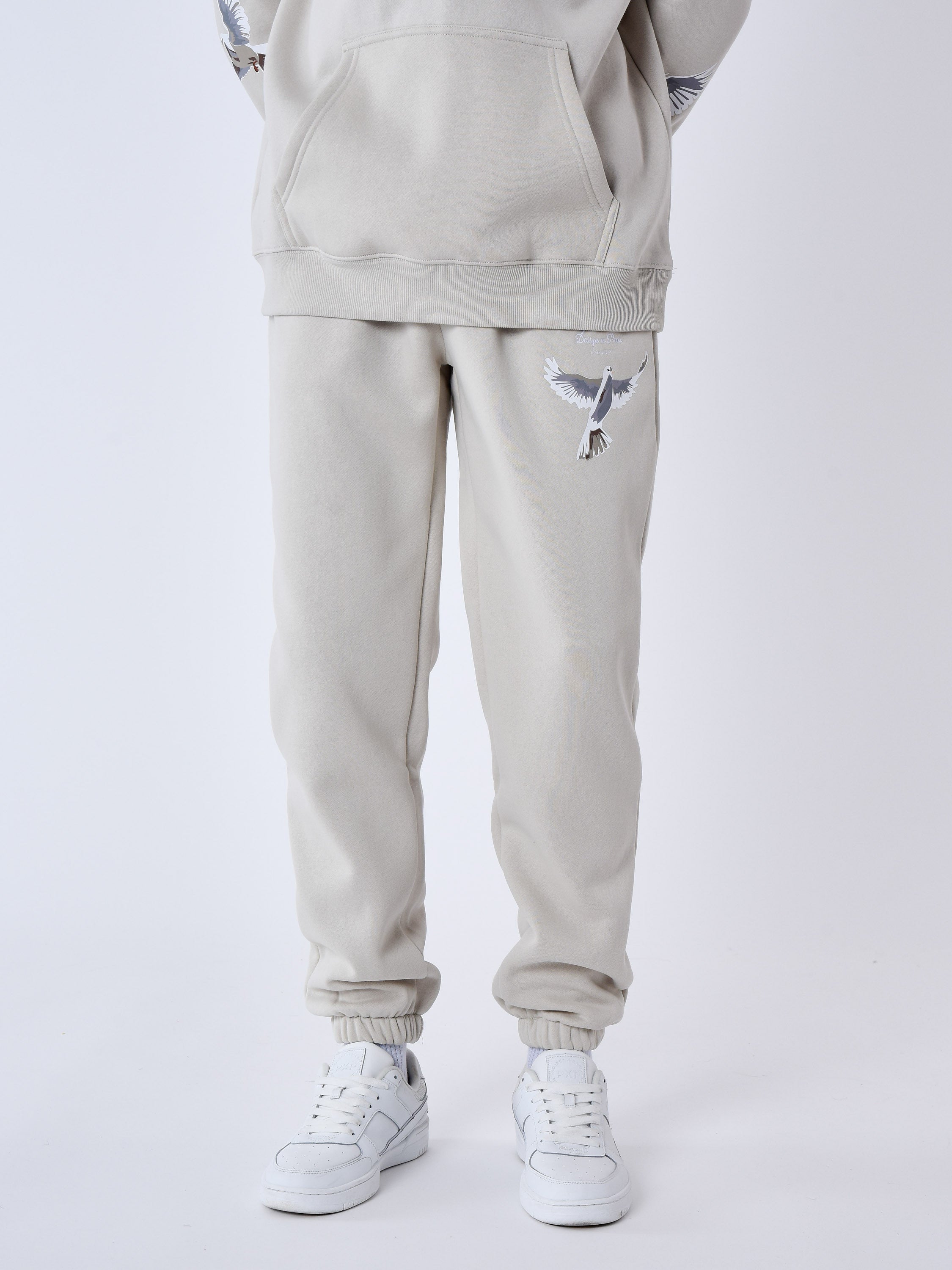 Dove print jogging bottoms-3