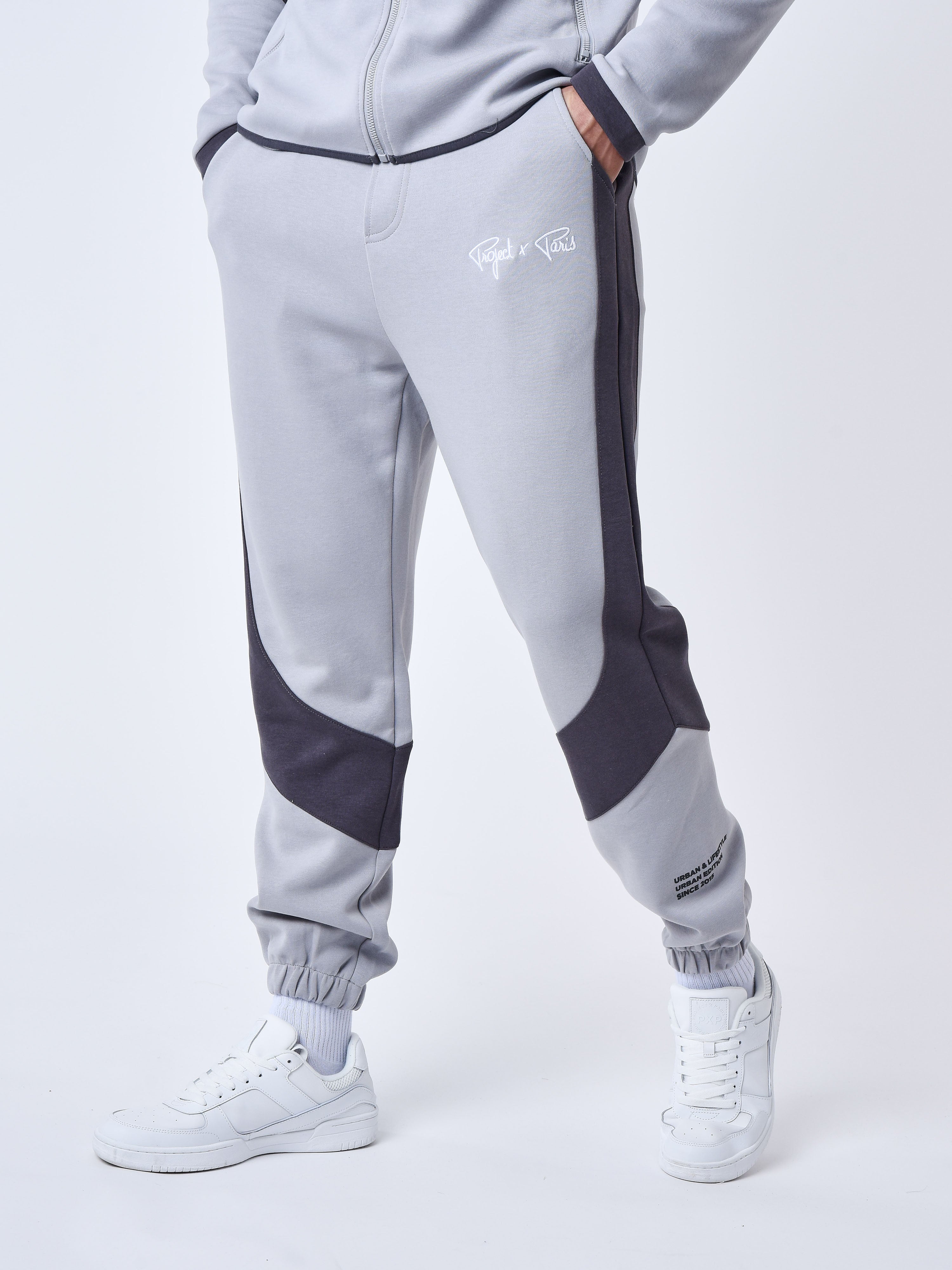 Two tone jogger bottoms-4