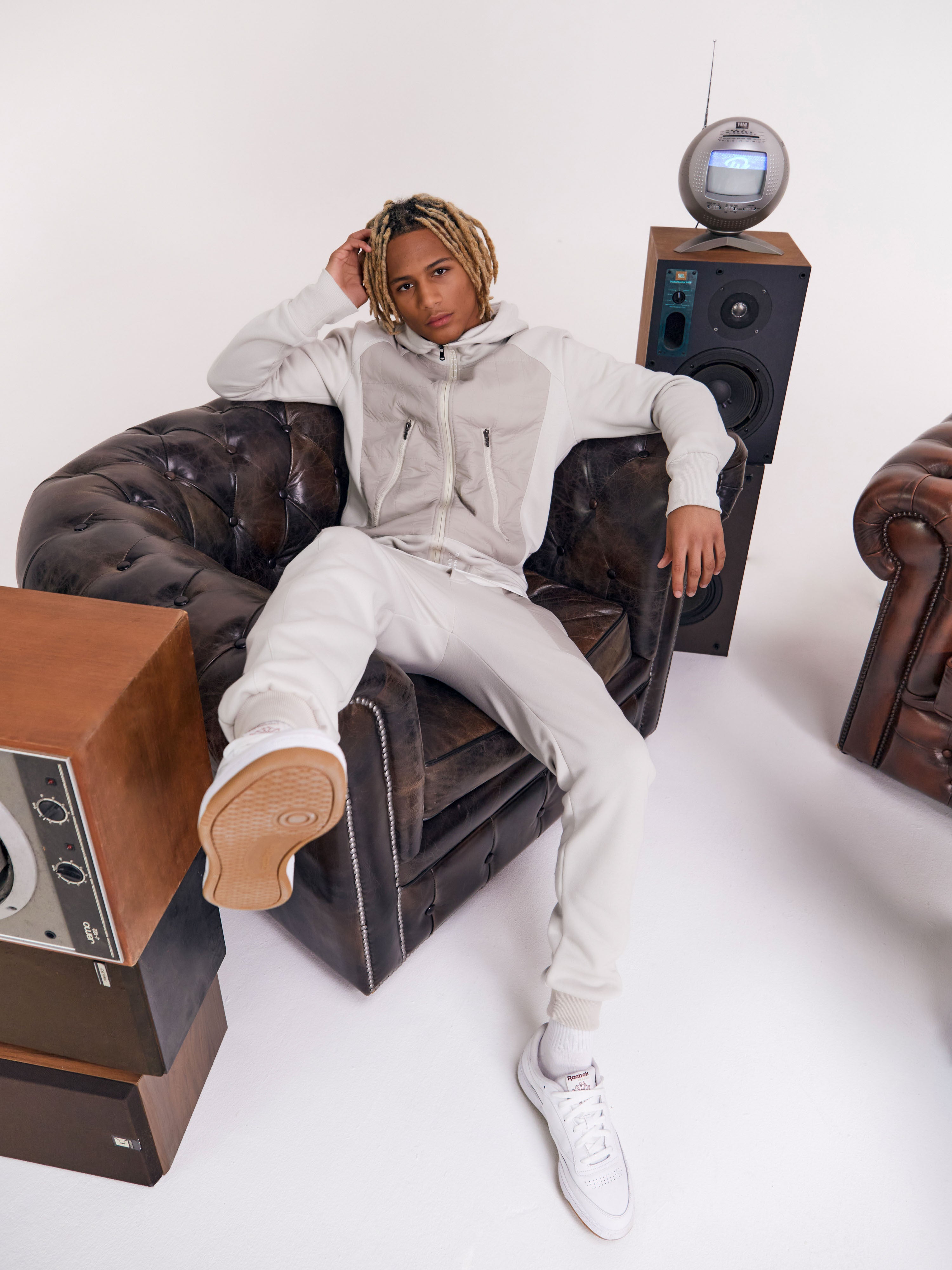 Quilted panel jogging bottoms-2