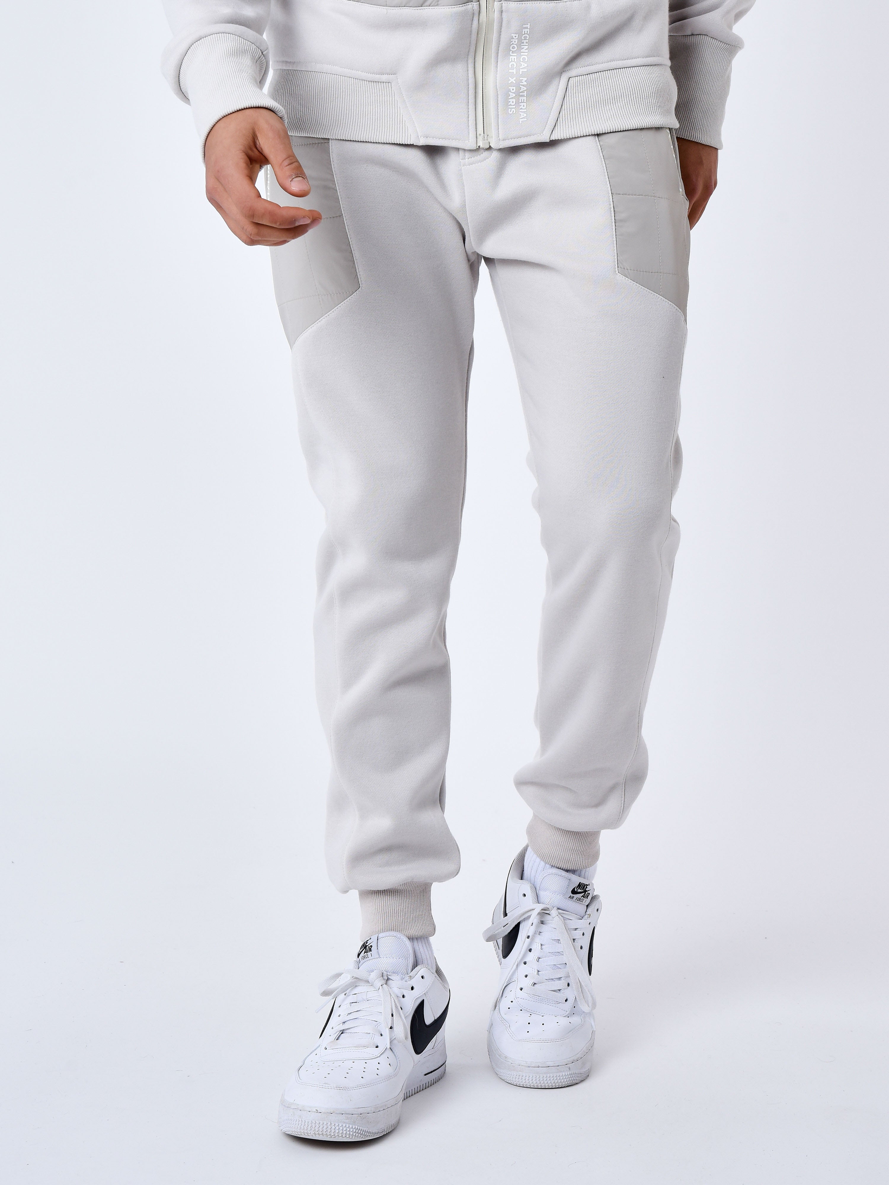 Quilted panel jogging bottoms-3