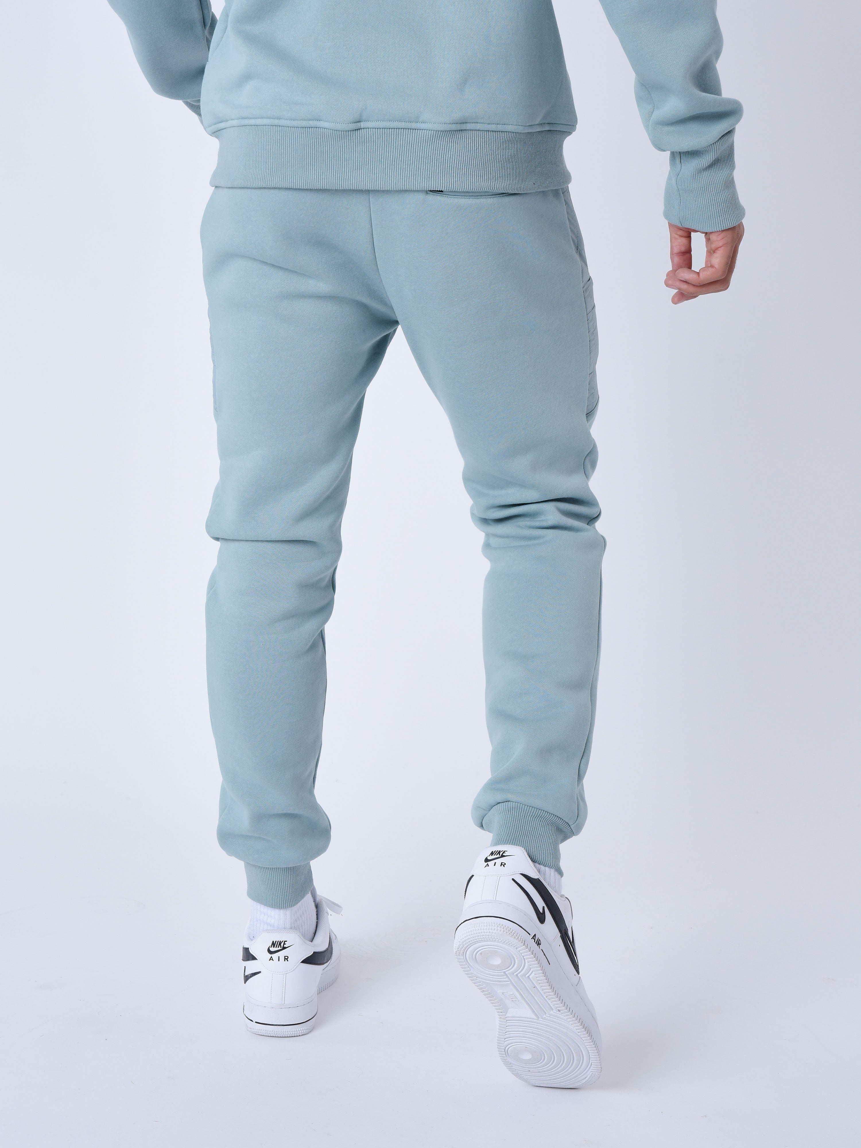 Quilted panel jogging bottoms-6