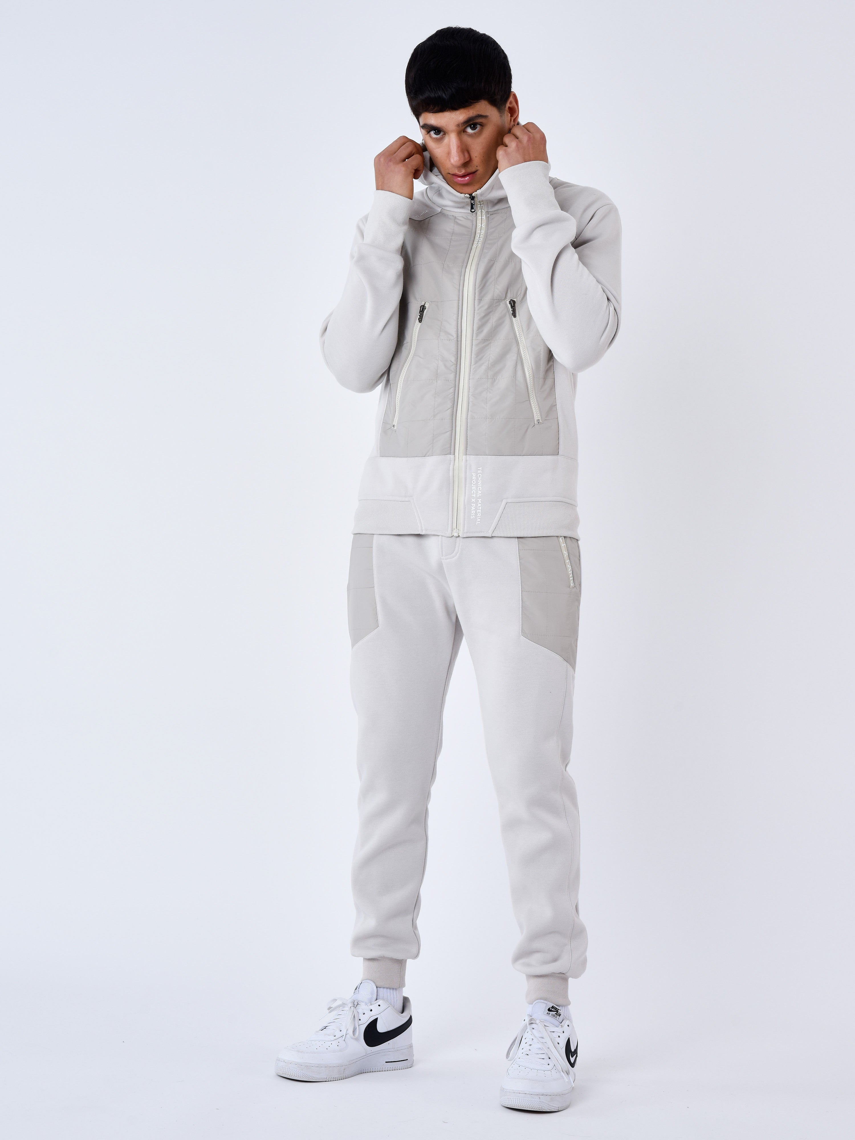 Quilted panel jogging bottoms-1