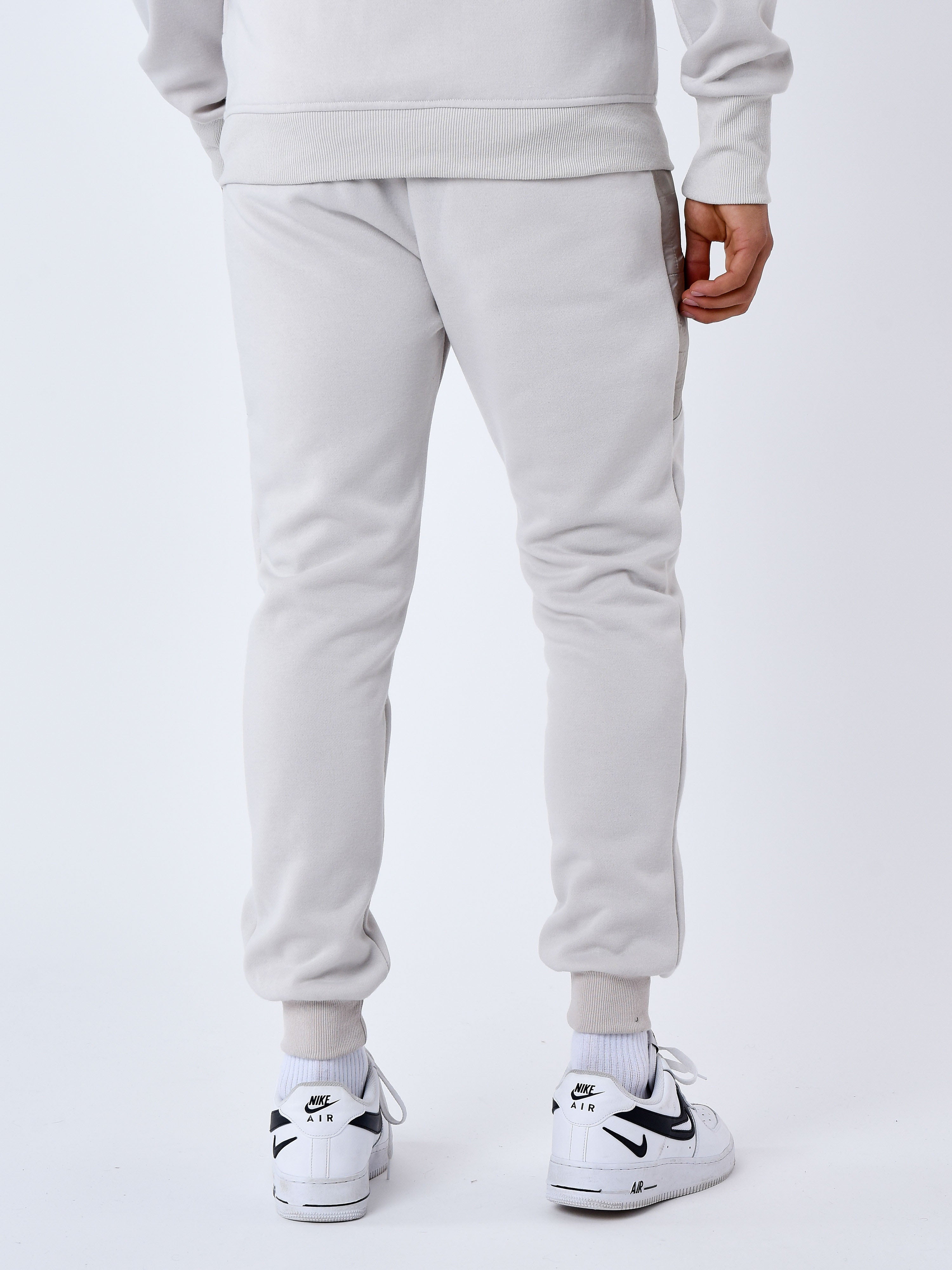 Quilted panel jogging bottoms-6