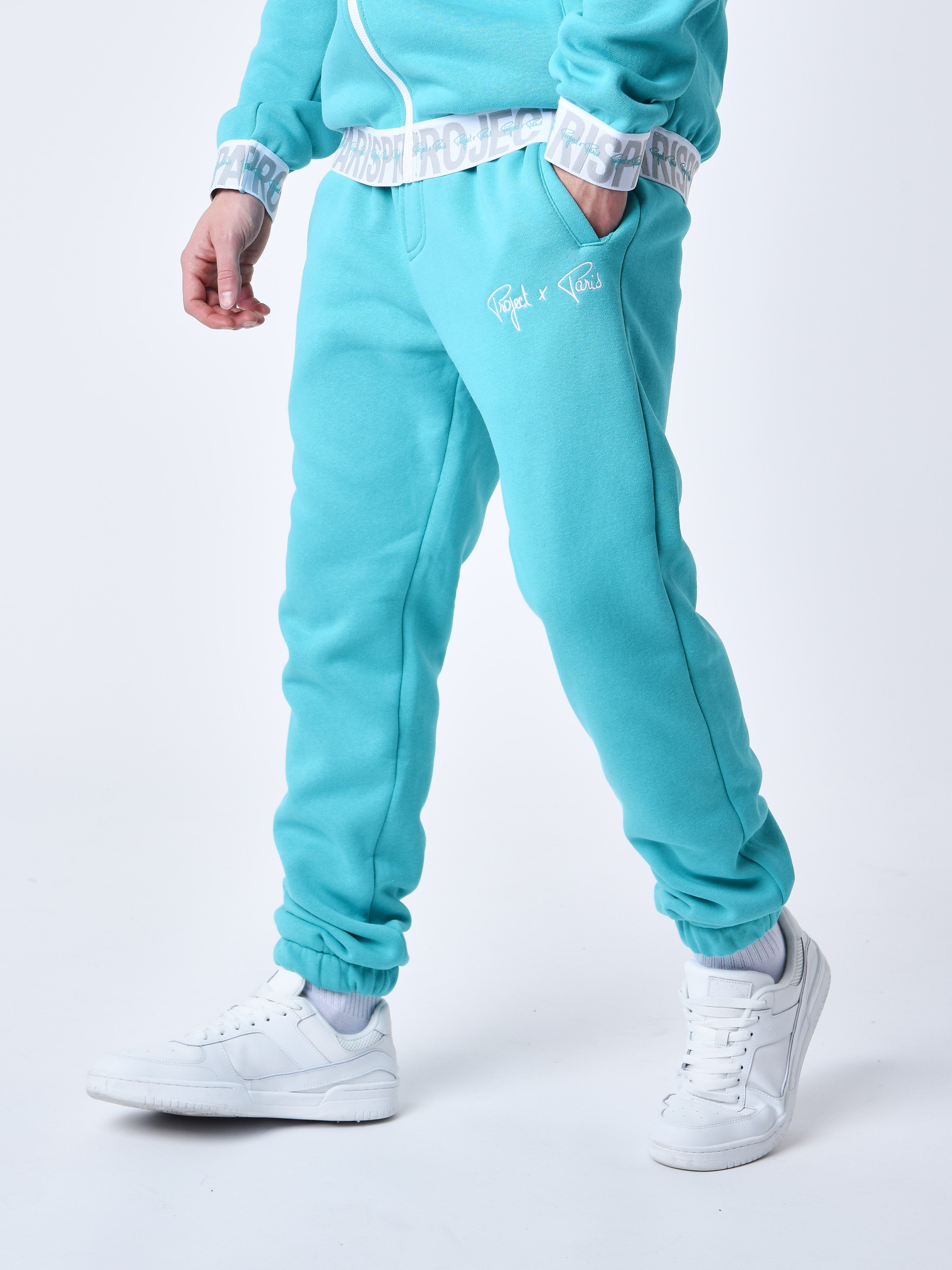 Joggingbukser med elastisk logo-bånd-4