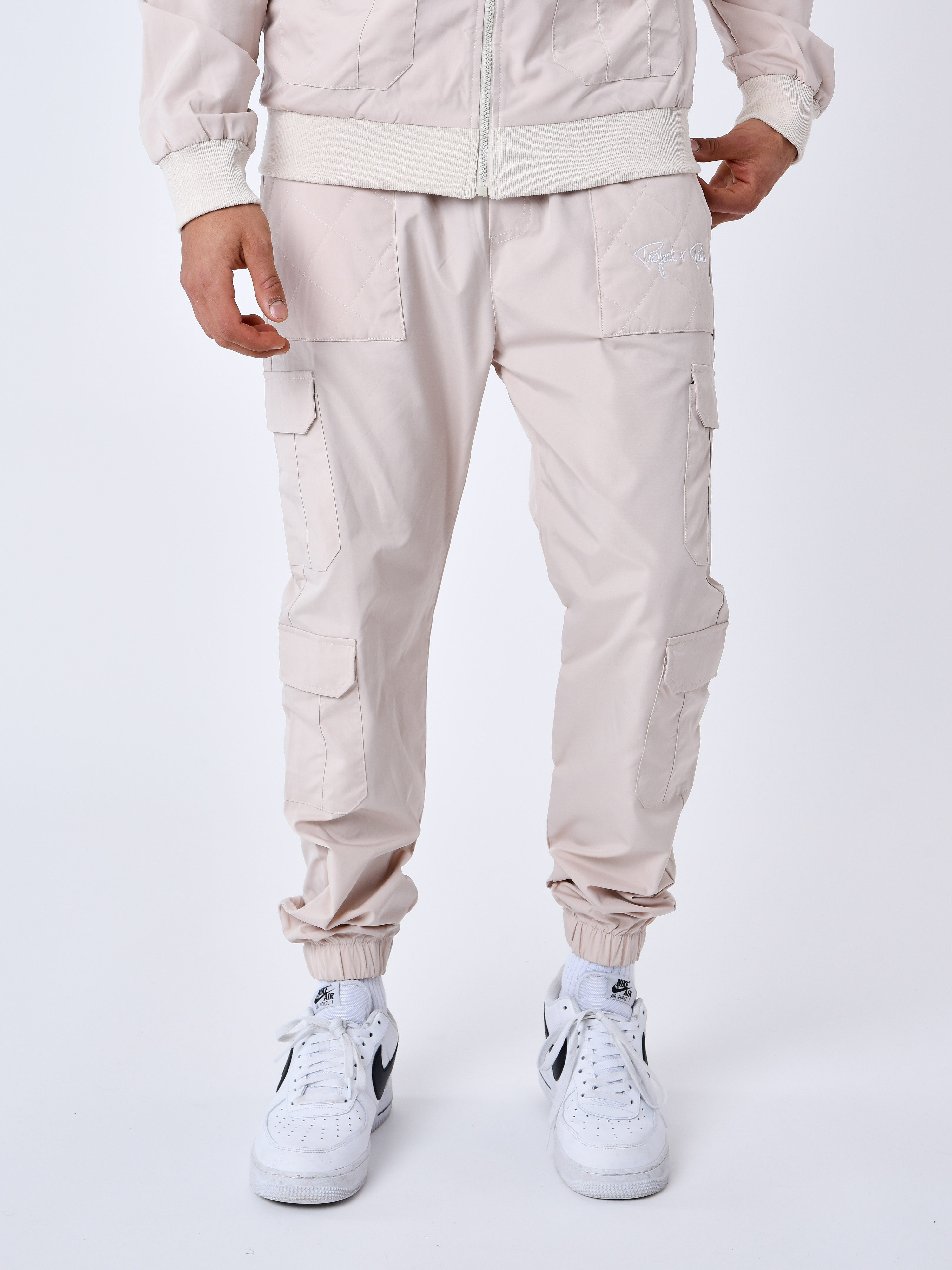 Cargo pants with panel-1