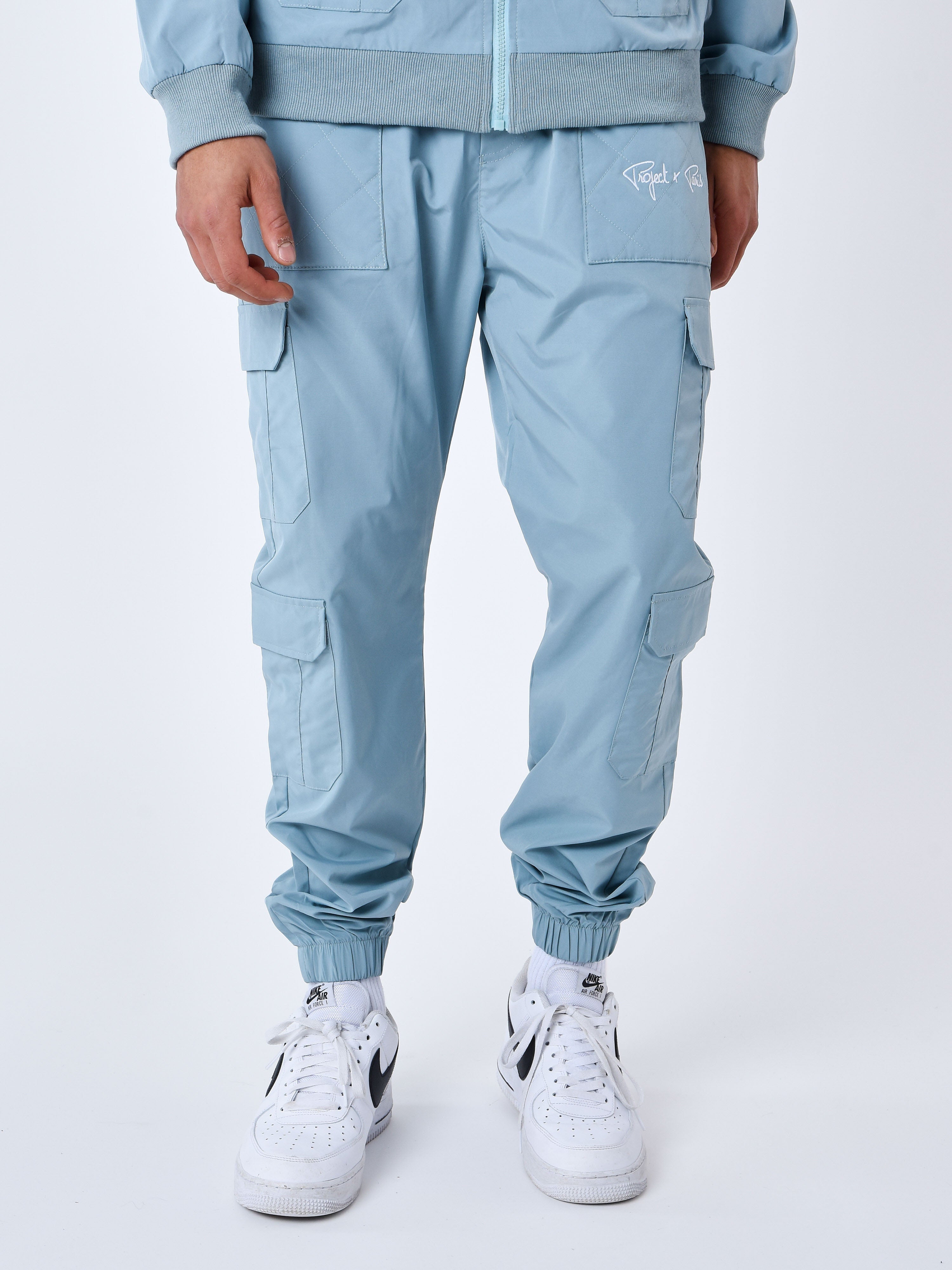Cargo pants with panel-2