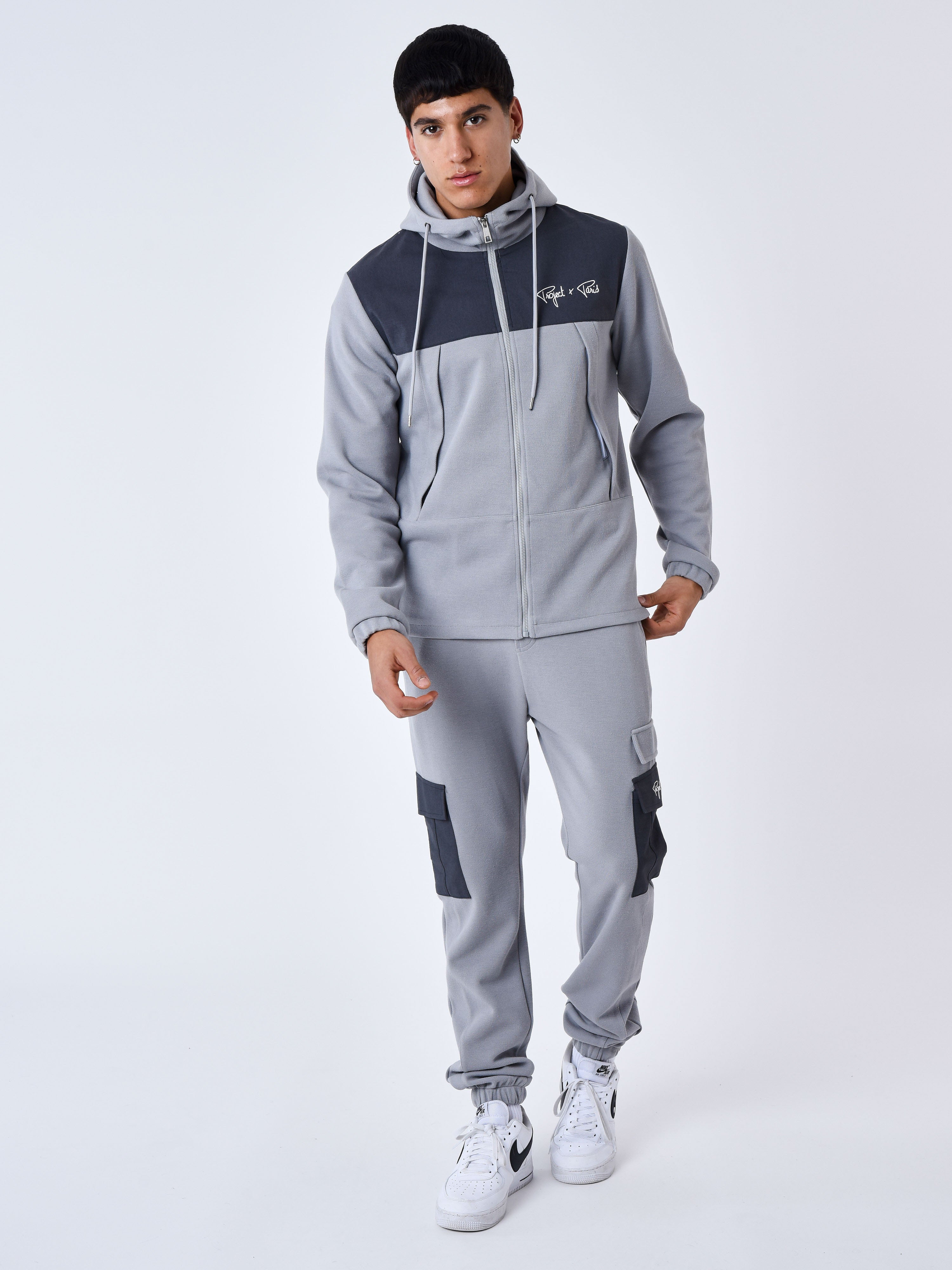 Pantalon de jogging bi-matière a poches-3