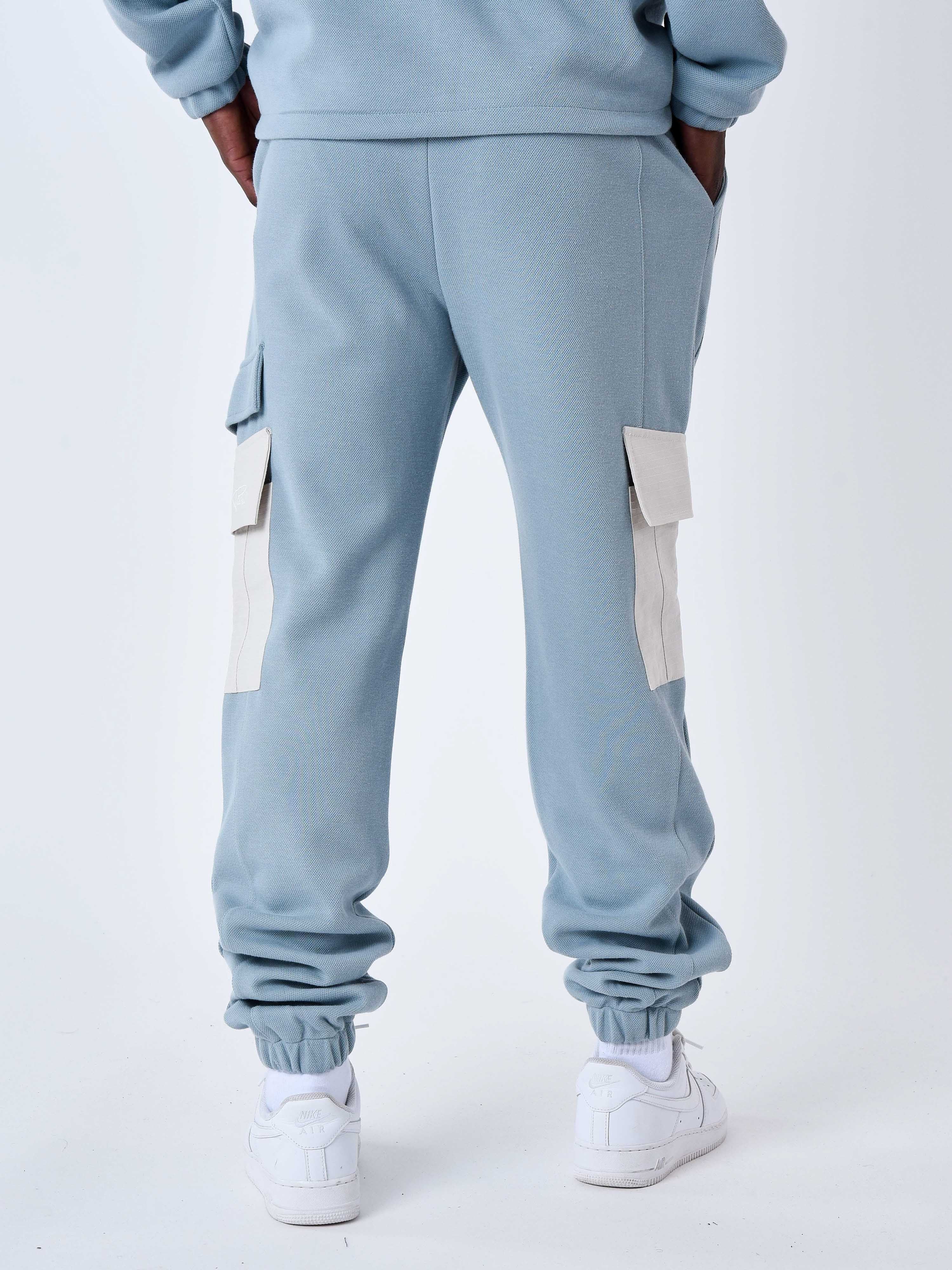 Pantalon de jogging bi-matière a poches-5