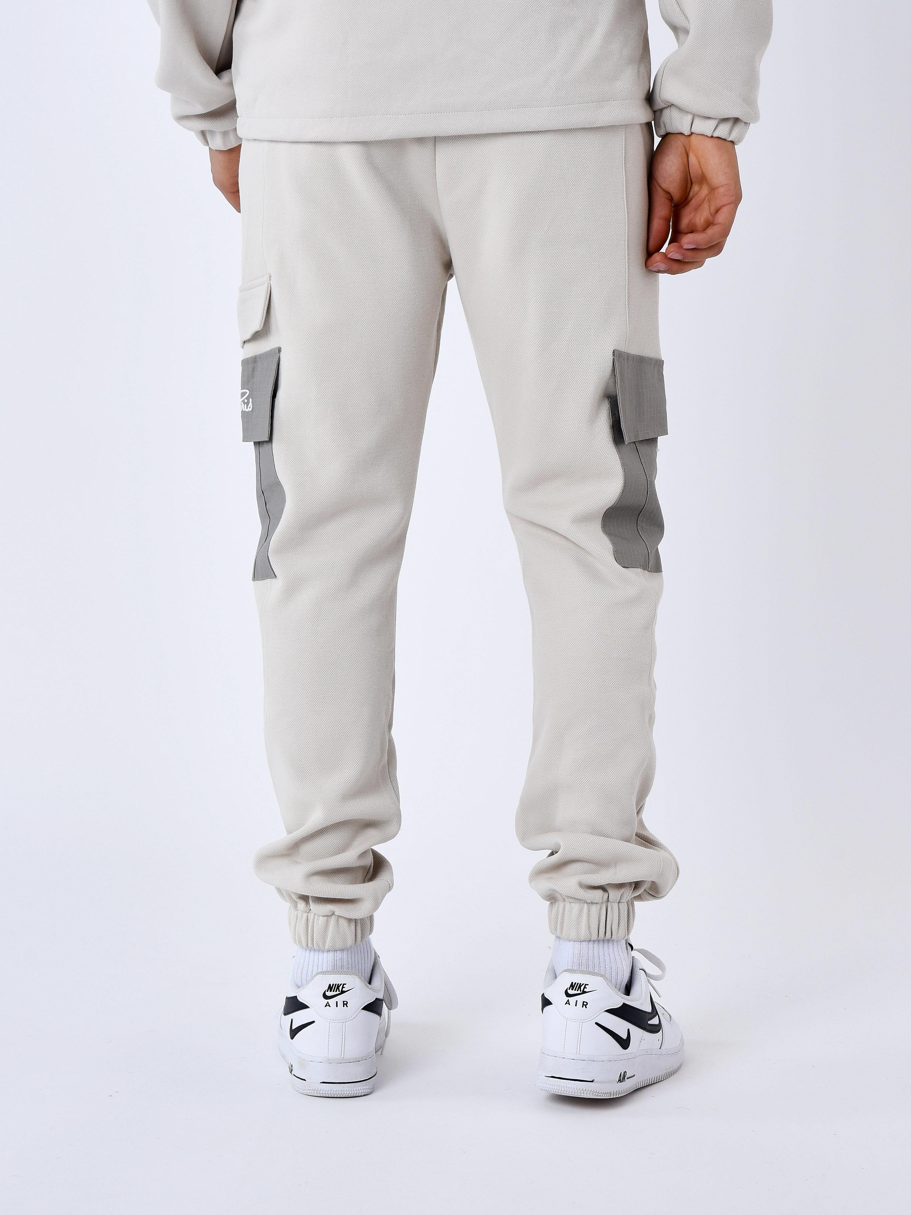 Joggingbroek in twee materialen met zakken-6