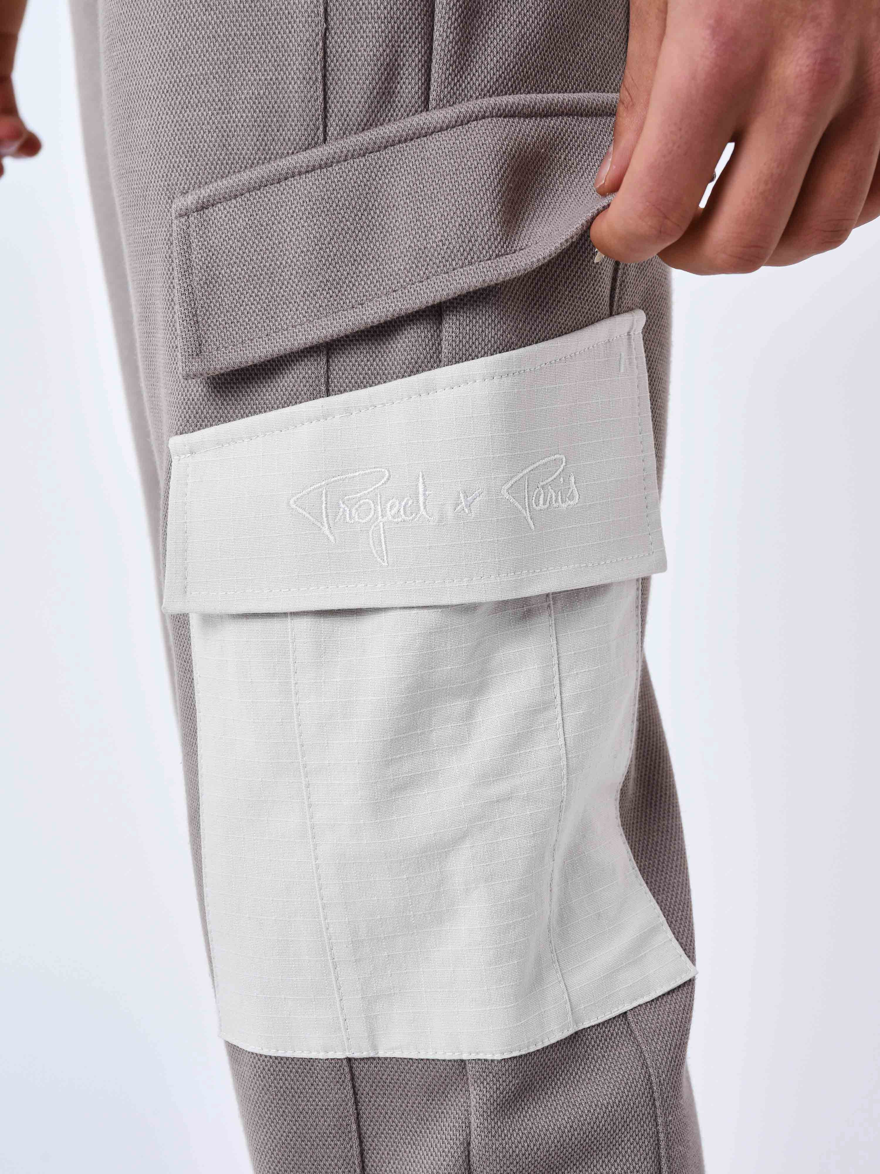 Pantalon de jogging bi-matière a poches-7