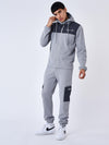 Jogginghose aus zwei Materialien mit Taschen