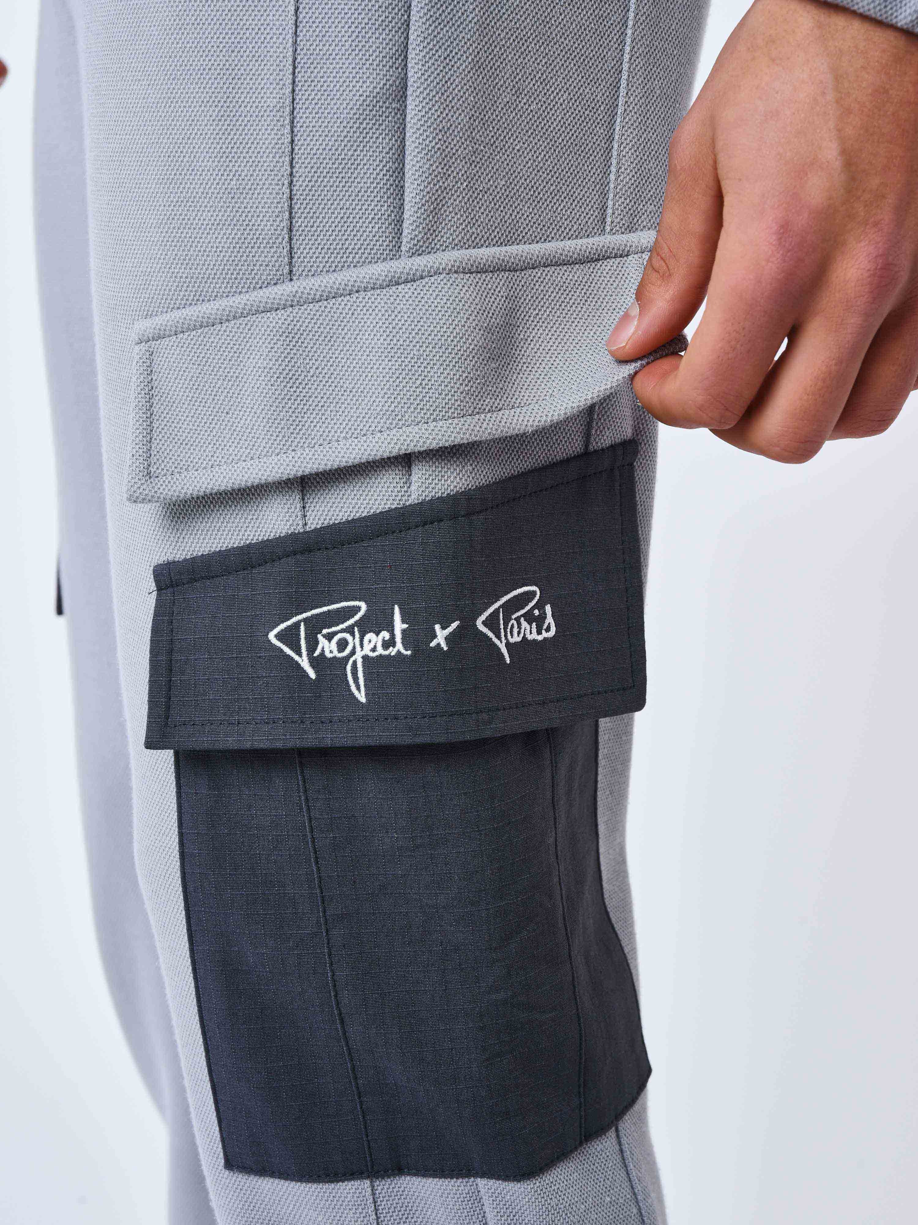 Pantalon de jogging bi-matière a poches-6