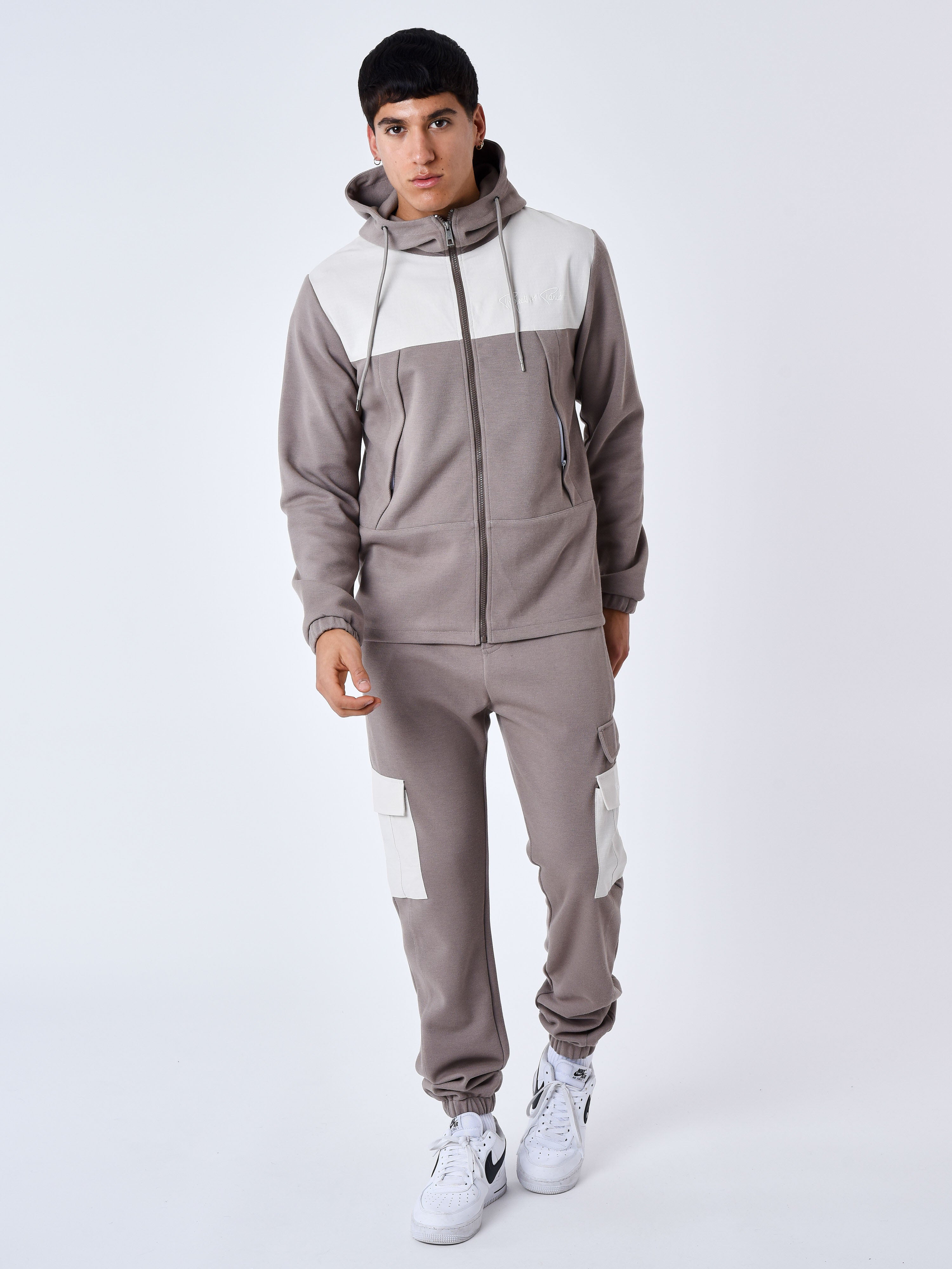 Pantalon de jogging bi-matière a poches-4