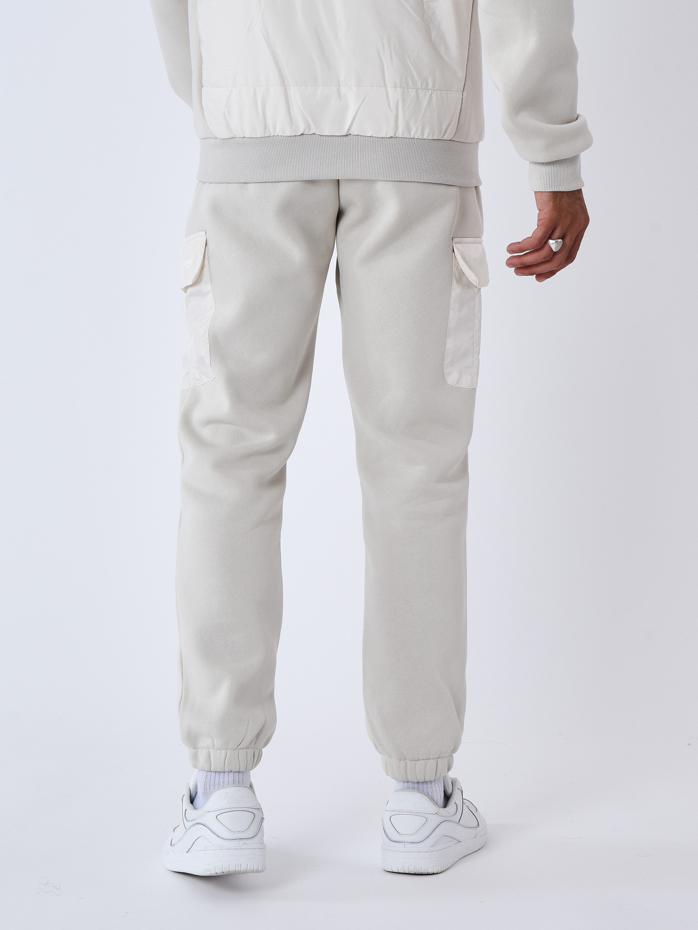 Jogger bottoms with two-tone panel-4