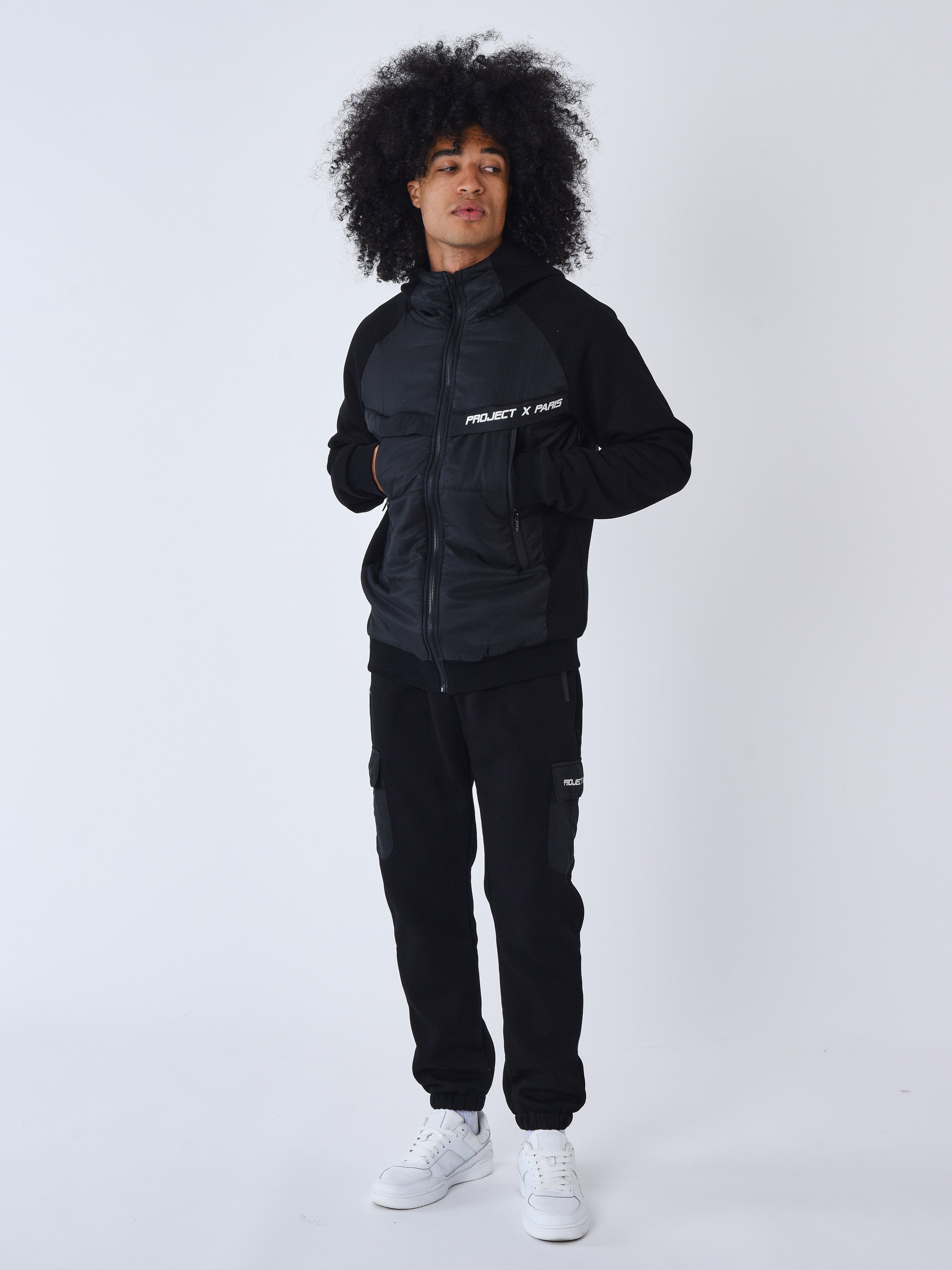 Bas de jogging avec empiècement bimatière-6