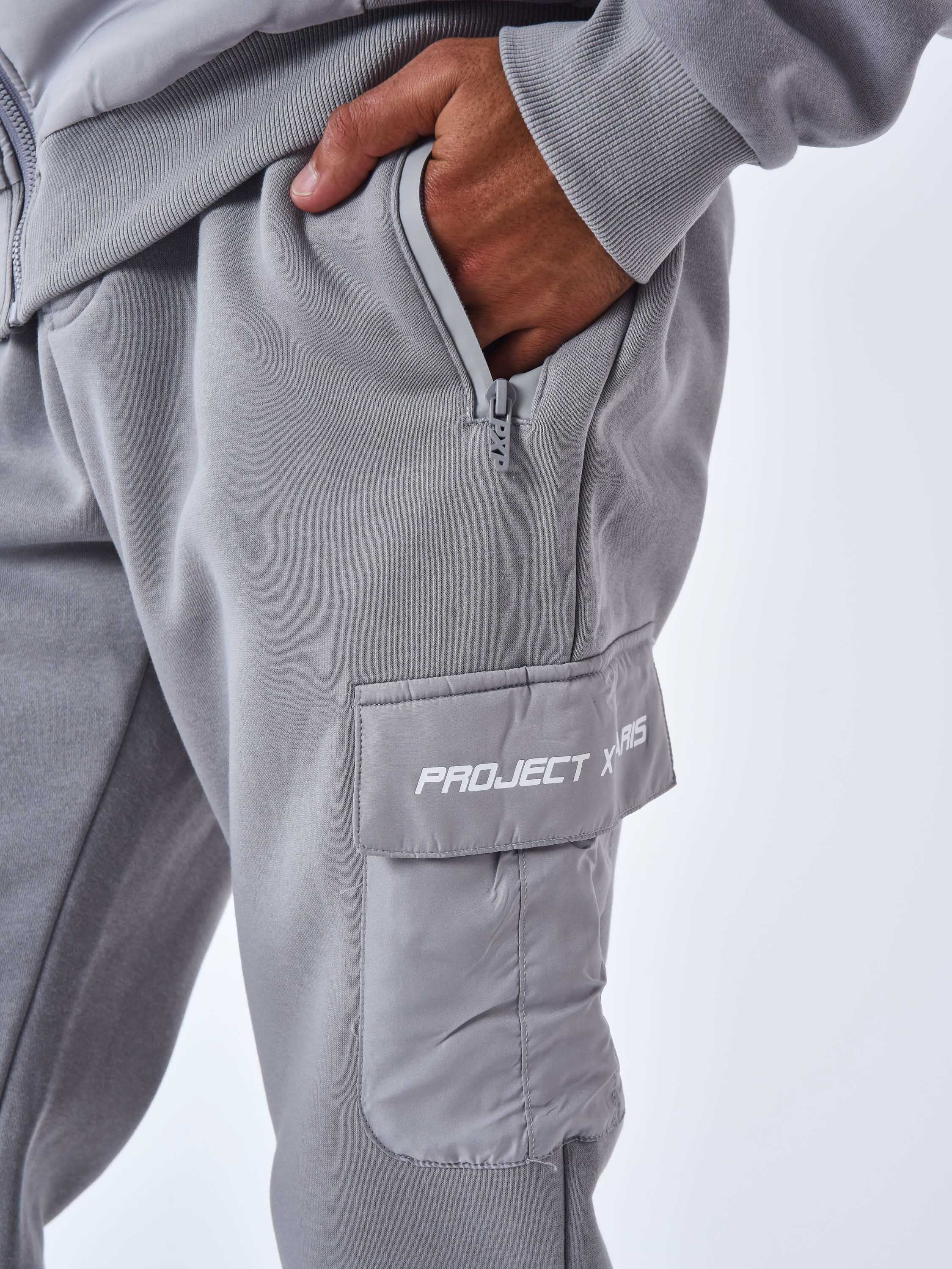 Jogger bottoms with two-tone panel-5