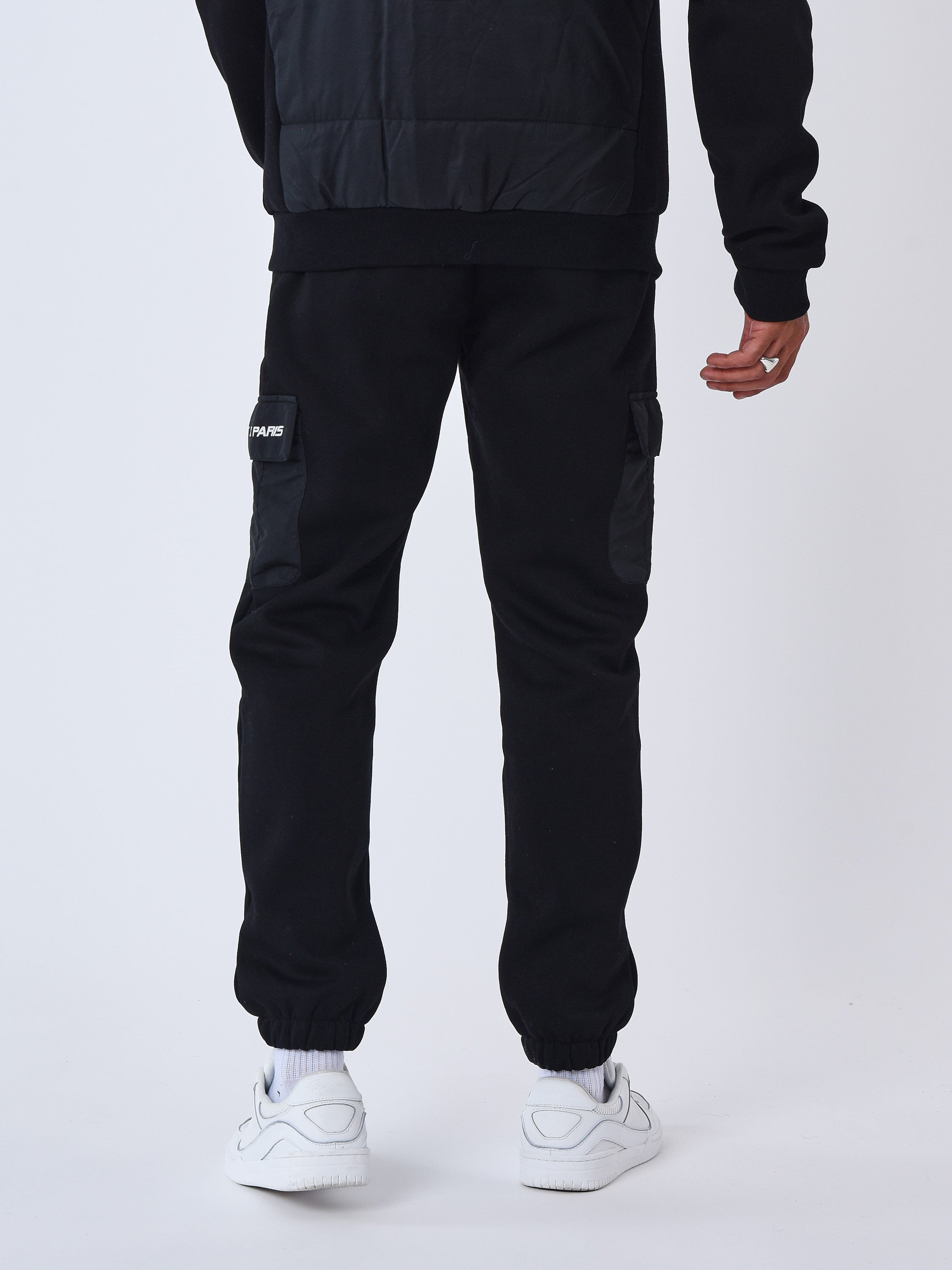 Bas de jogging avec empiècement bimatière-3