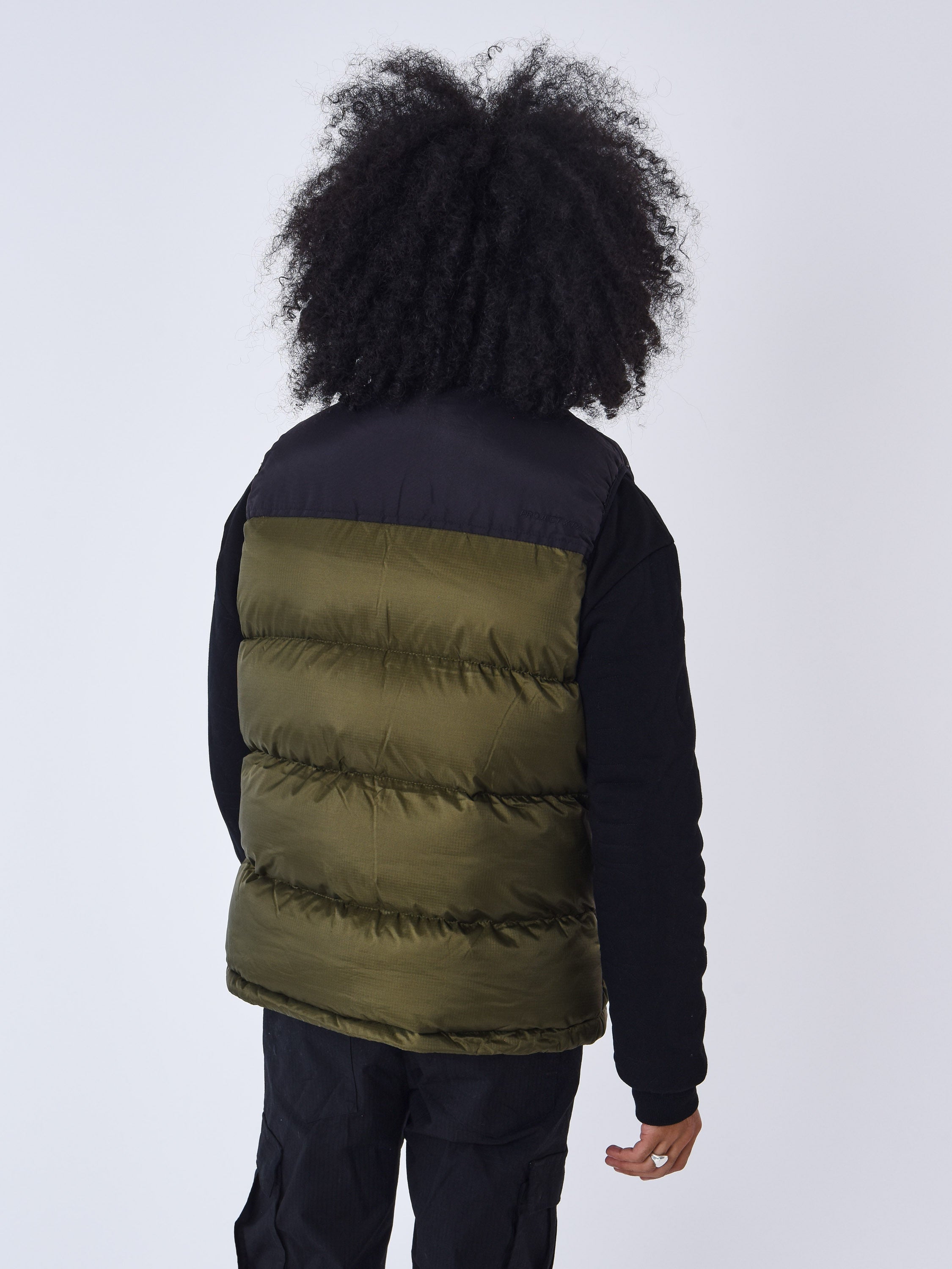 Chaqueta sin mangas con inserto-3