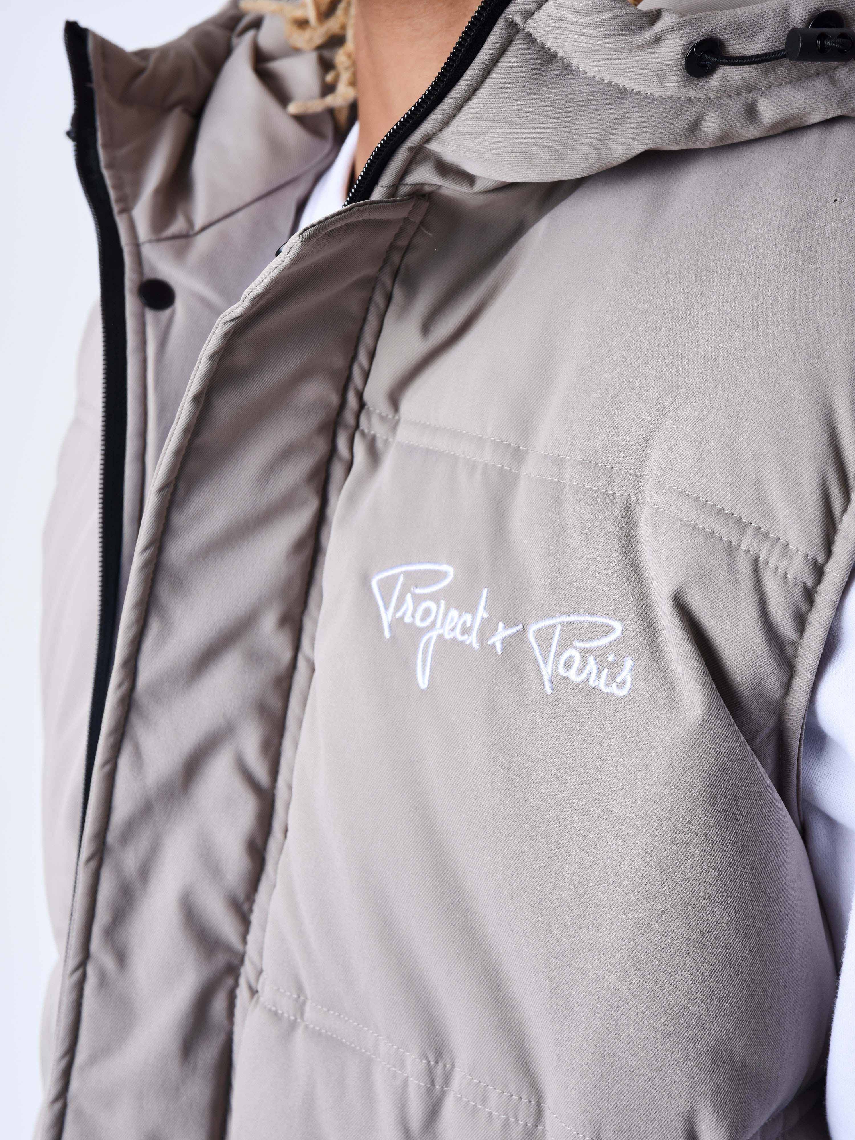 Sleeveless Quilted Jacket Hoodie-6