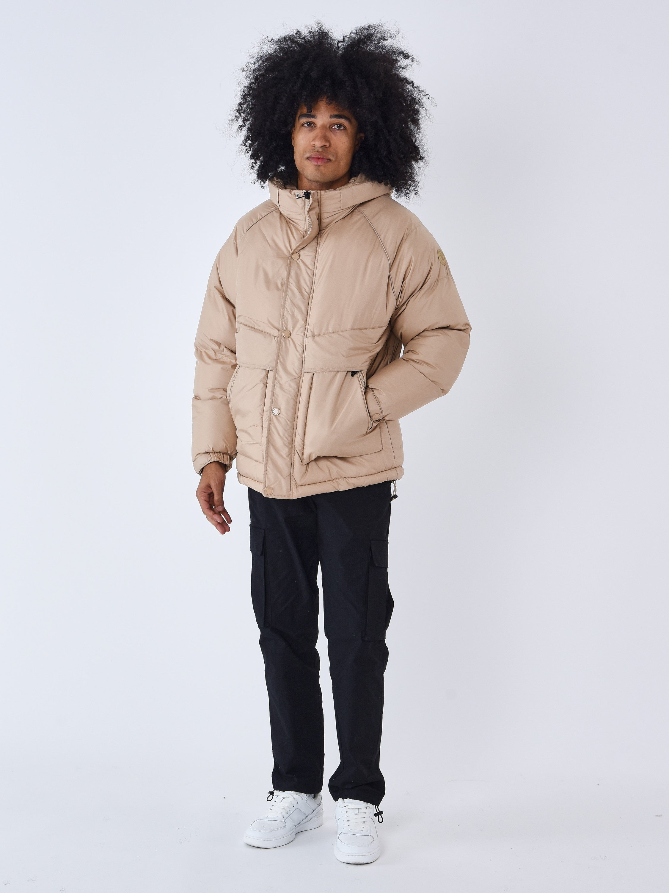 Puffer jacket with pockets-3