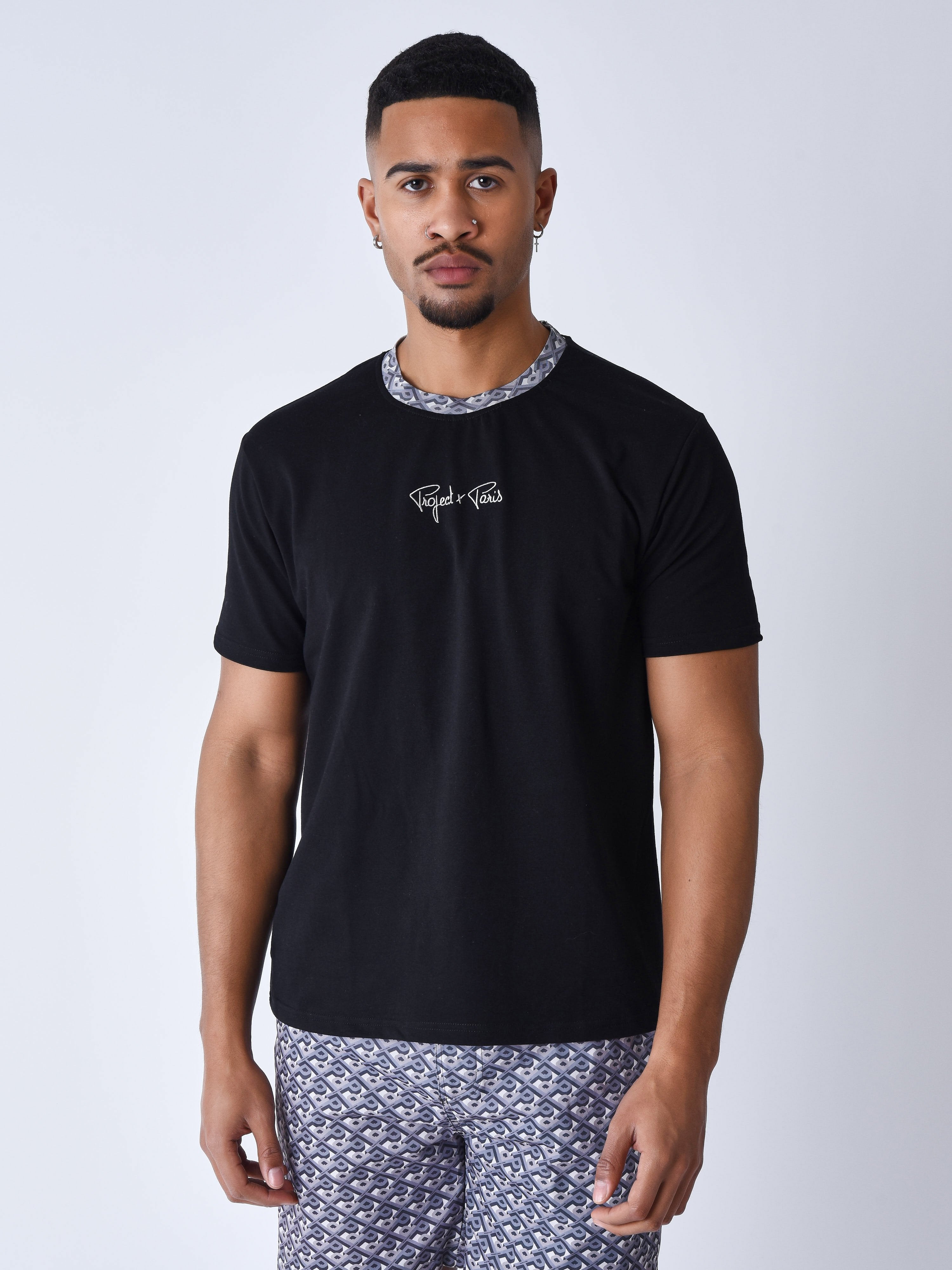 T-shirt classique col Graphic Gaze-1