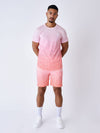 Badeshorts mit zweifarbigen Farbverlauf und All-over-Print