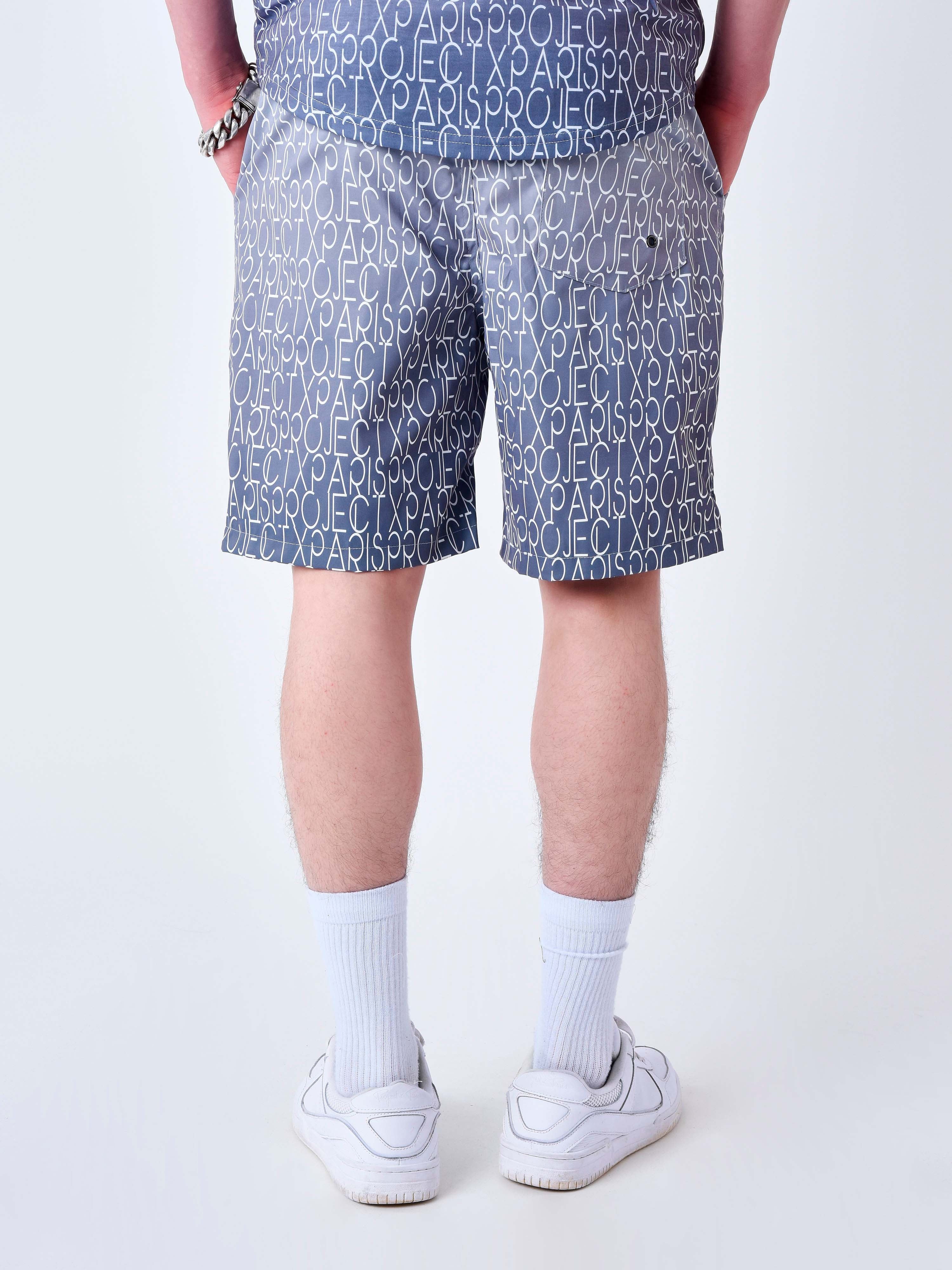Bicolor gradient effect and all over swim shorts-3