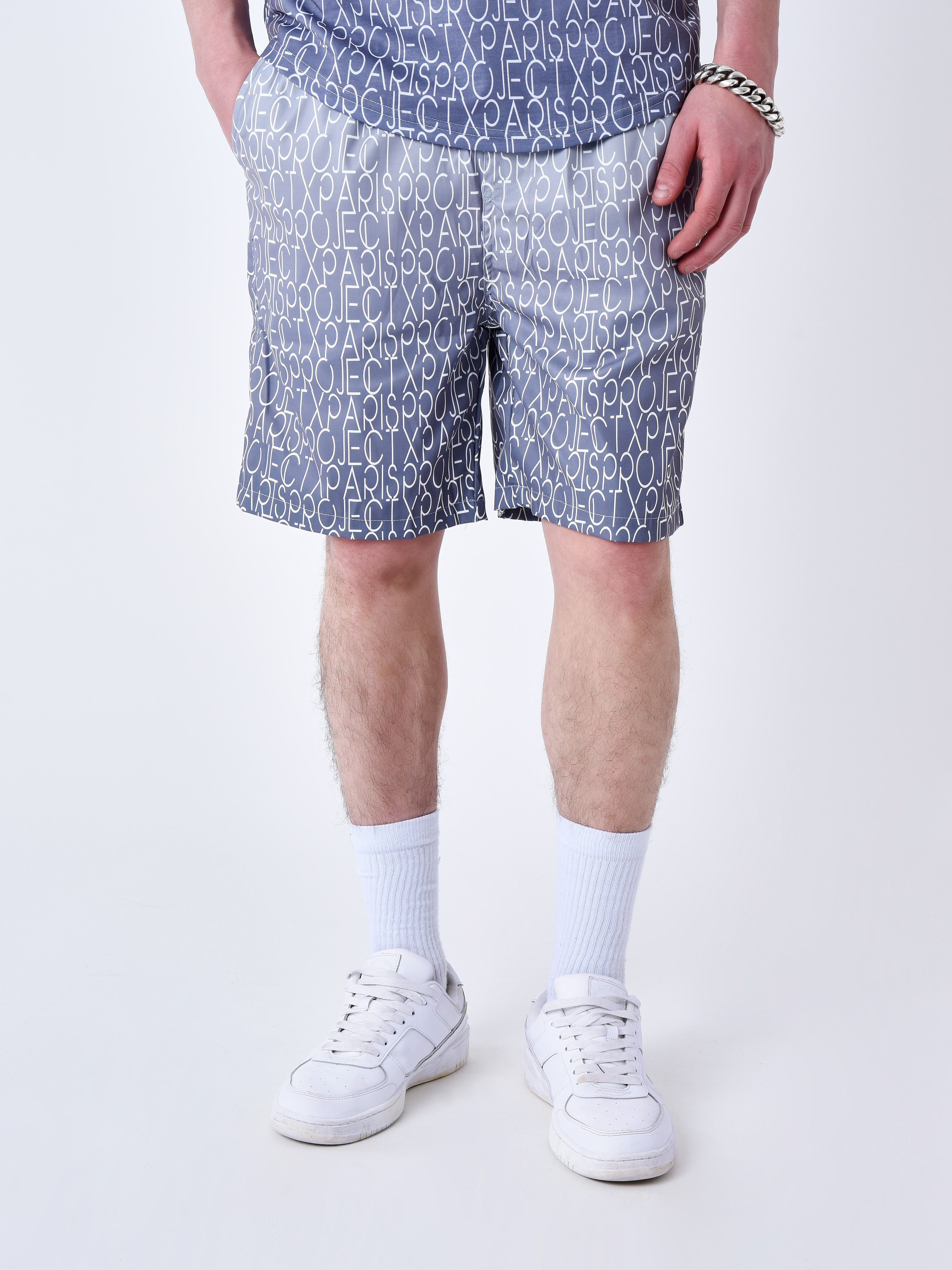 Bicolor gradient effect and all over swim shorts-2