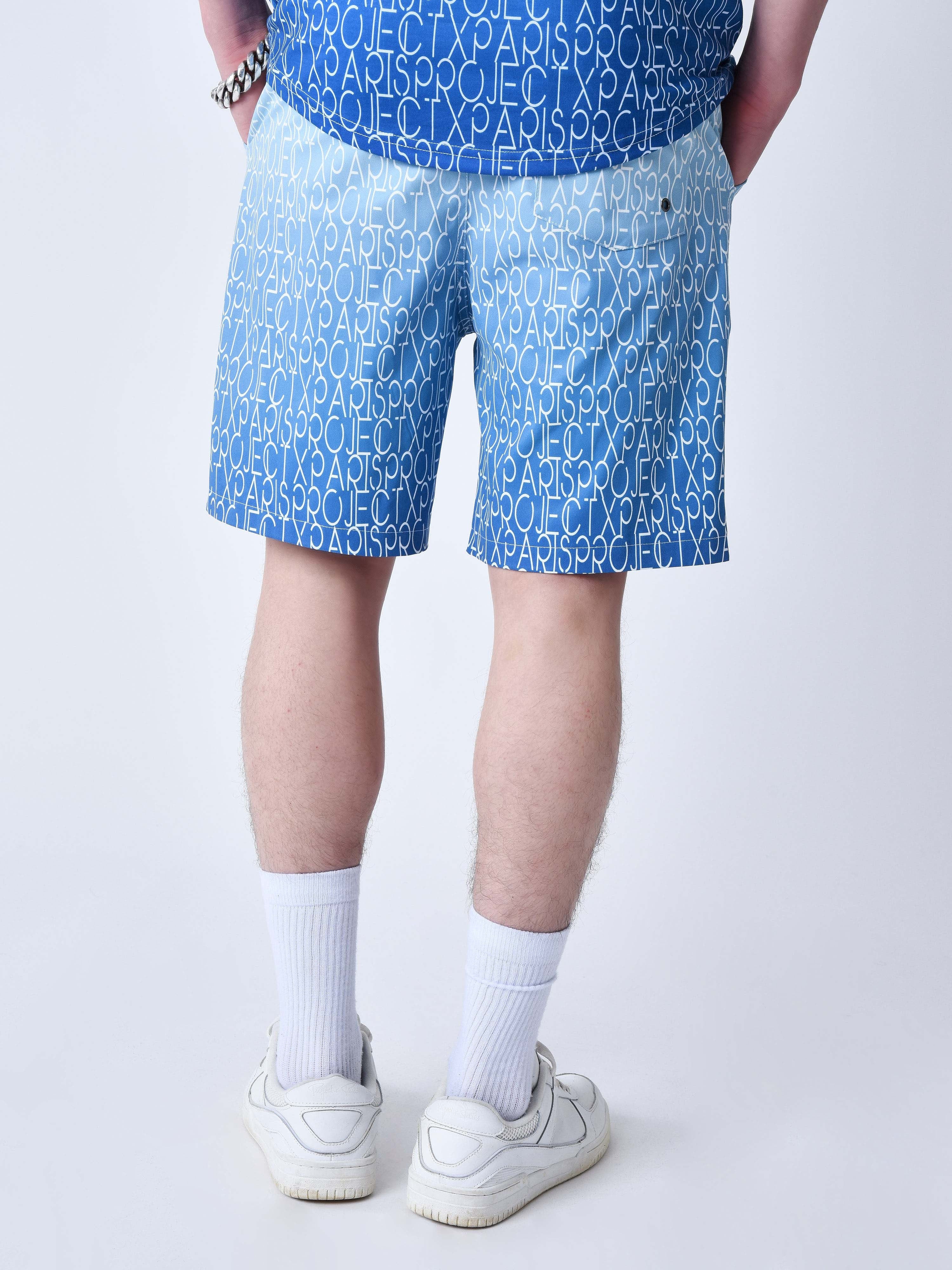 Zwembroek met bicolor degradé effect en all over-3