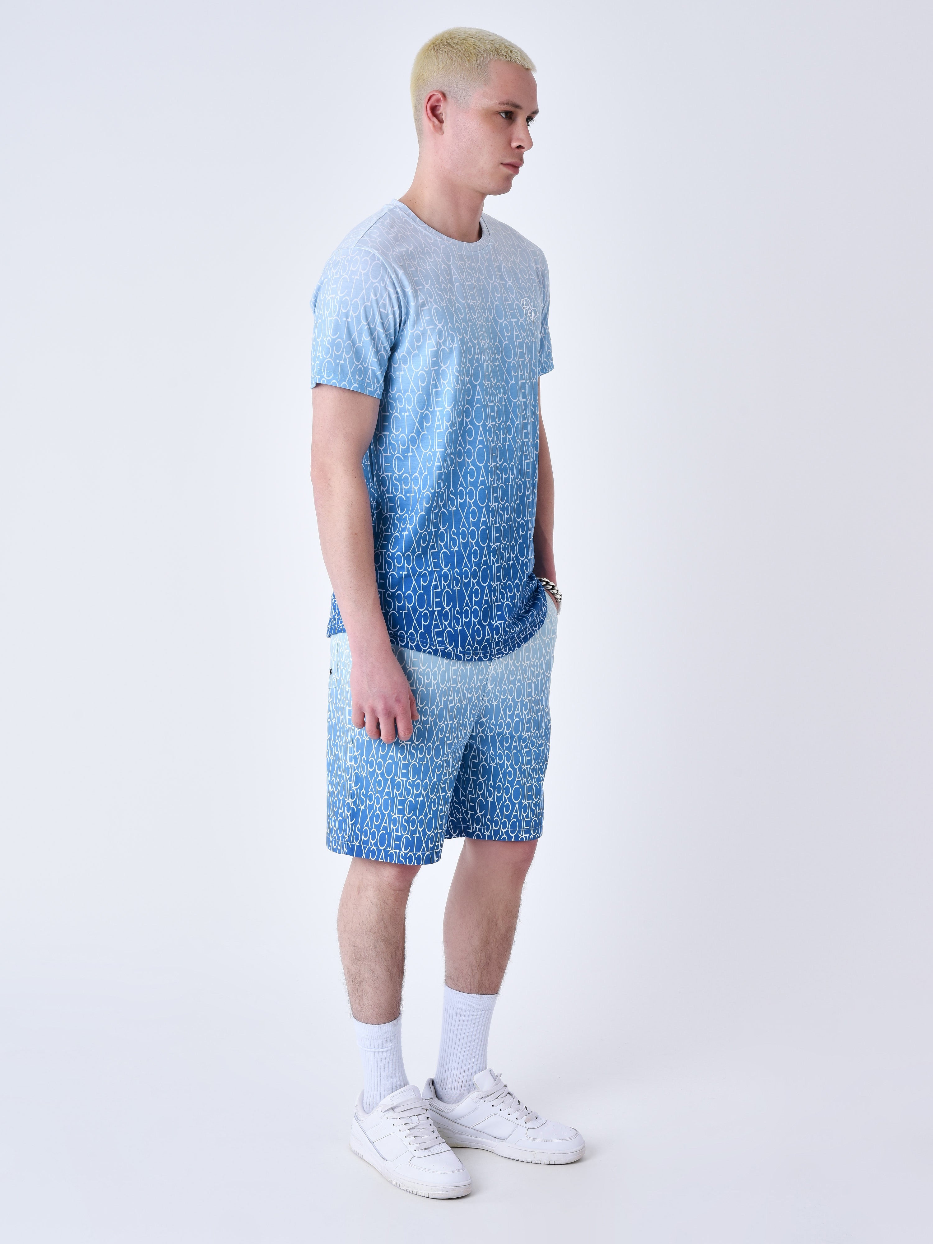 Zwembroek met bicolor degradé effect en all over-5