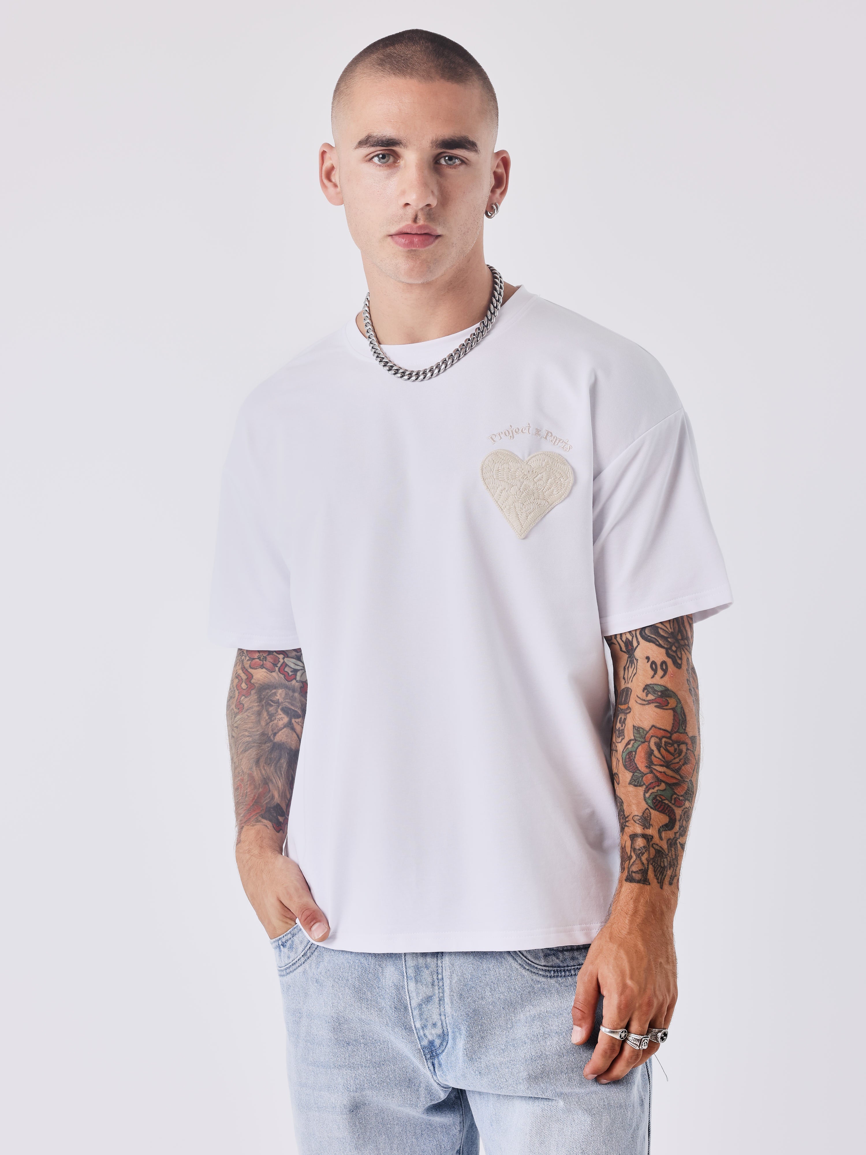 T-shirt bred wicker hjerte-1