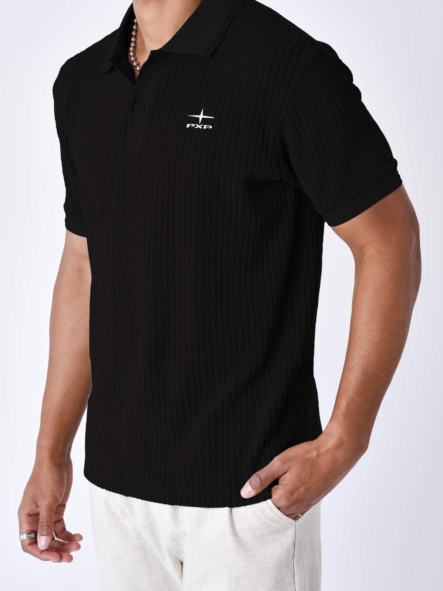Polo Preppy texturé