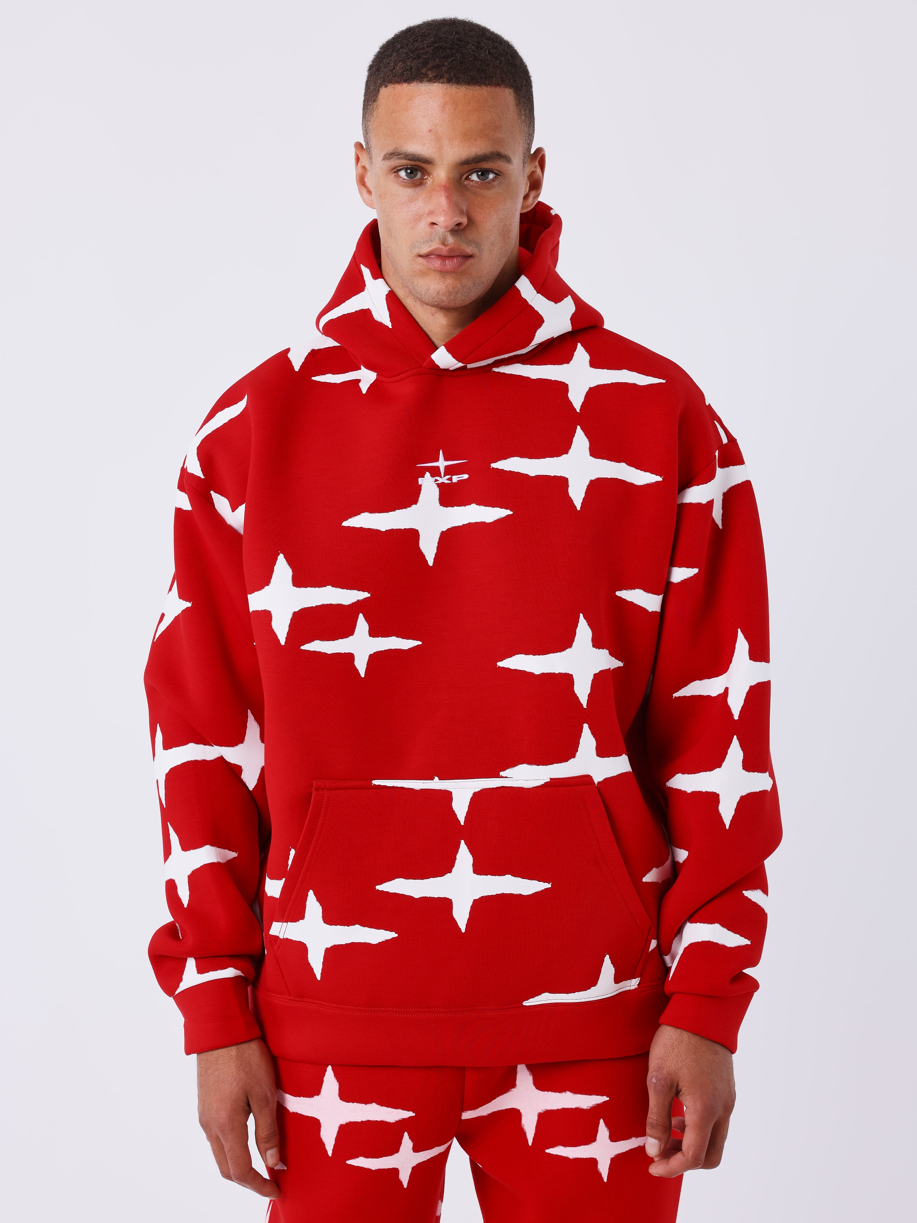 Sweatshirt met capuchon all over Polaris brush-1