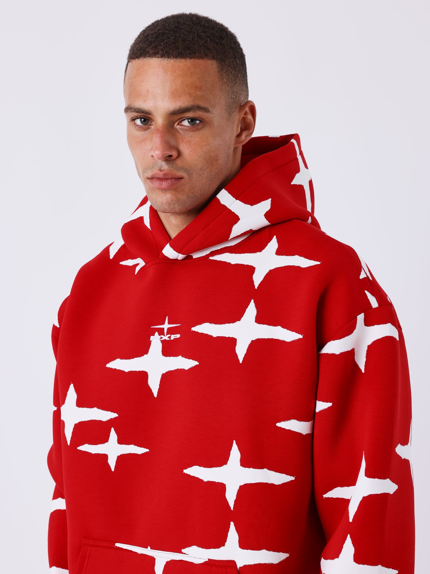 Sweatshirt met capuchon all over Polaris brush