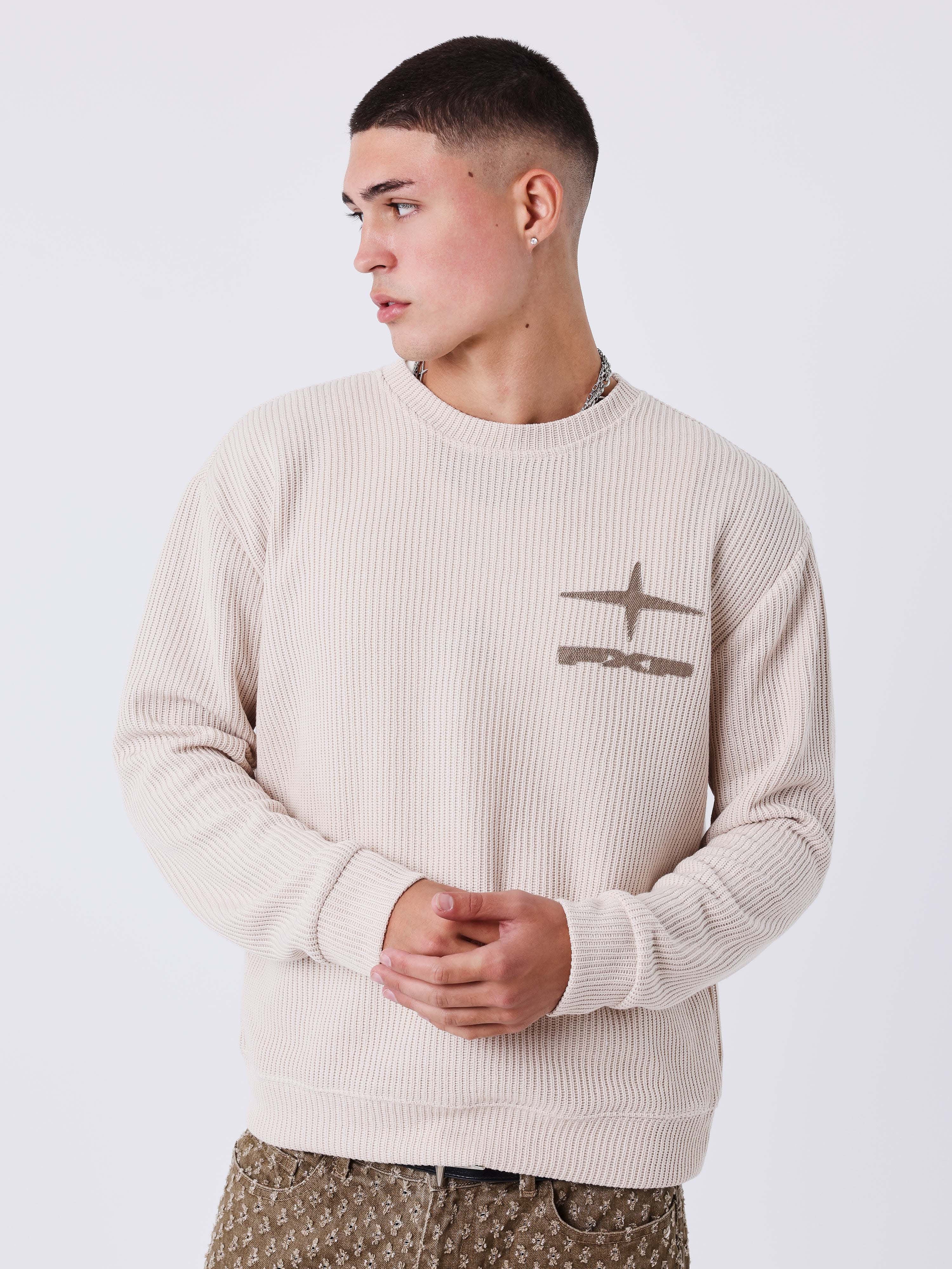 Maglione girocollo con patch Polaris-1