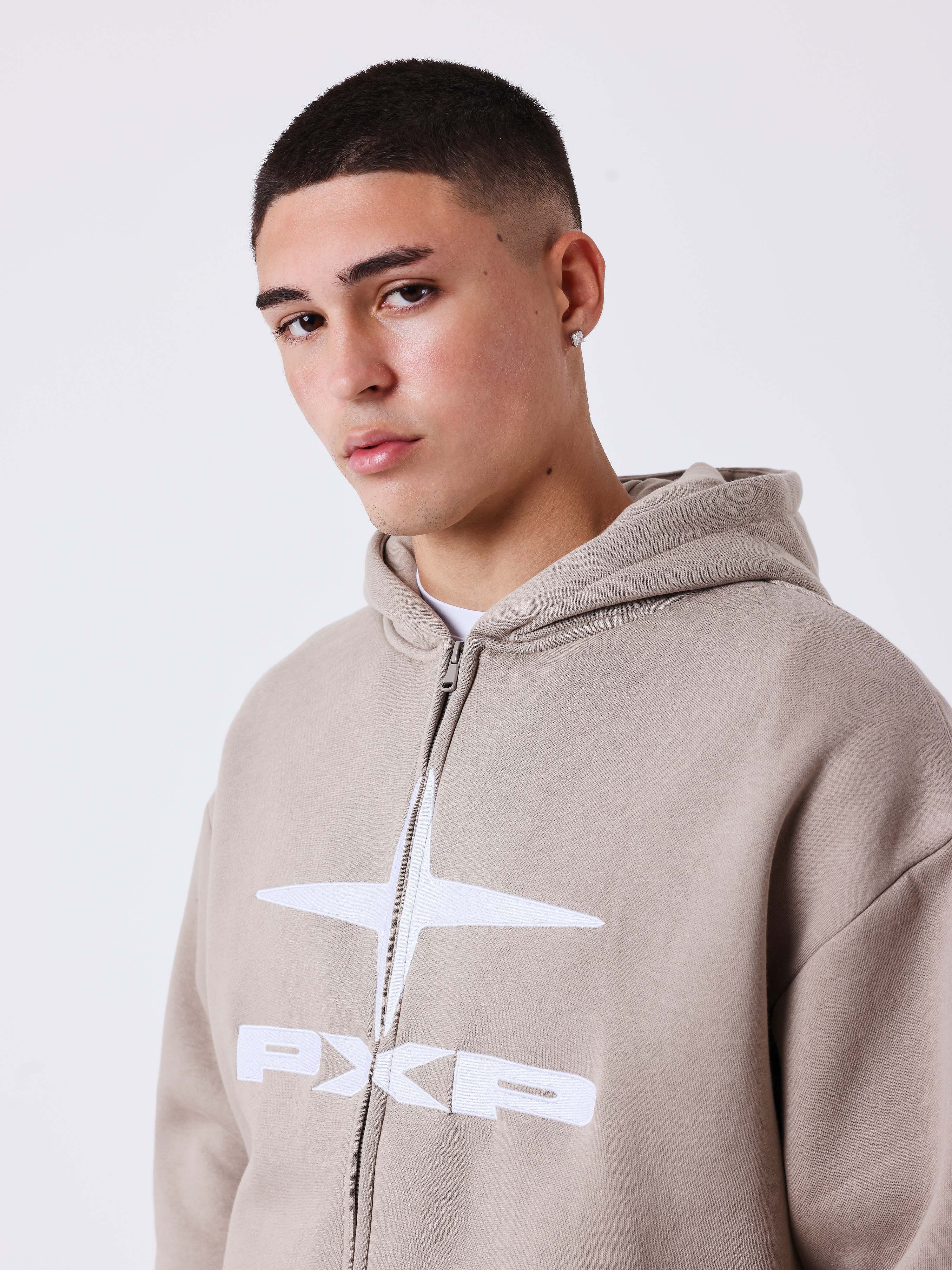 Essentials Kapuzen-Sweatshirt mit Reißverschluss-3