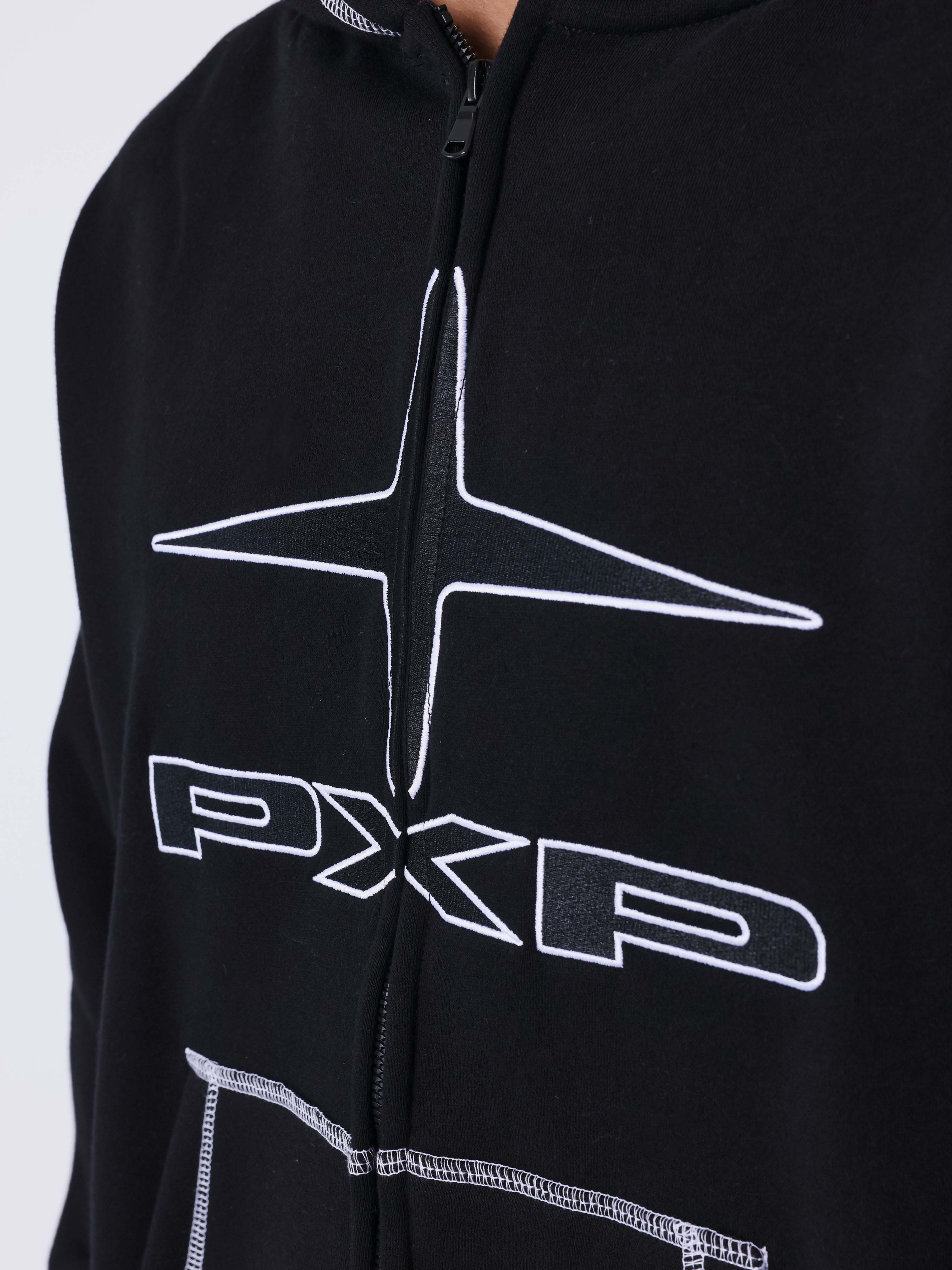 Uk Drip gewatteerde hoodie met rits-5