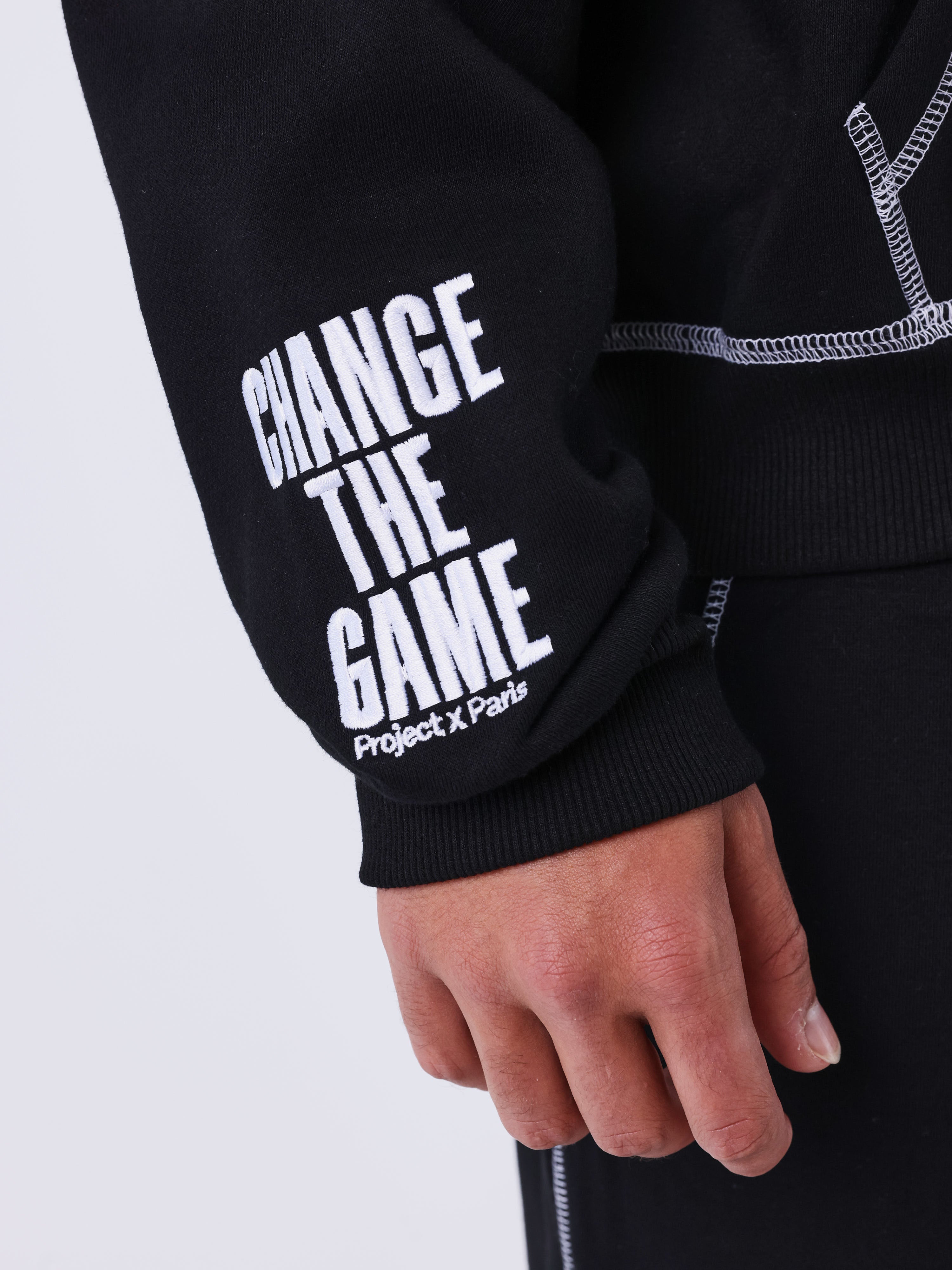 Uk Drip gewatteerde hoodie met rits-7