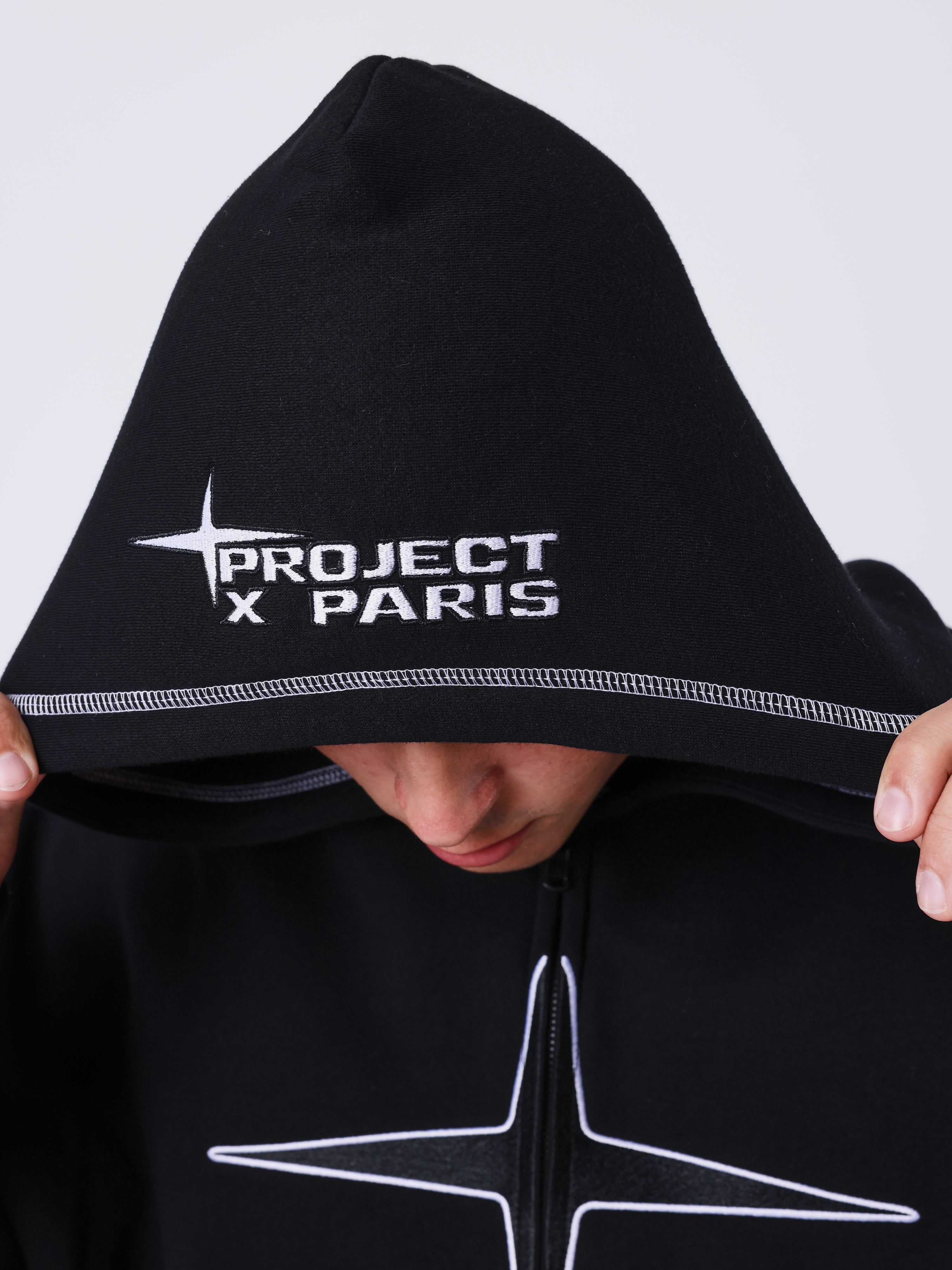 Uk Drip gewatteerde hoodie met rits-8