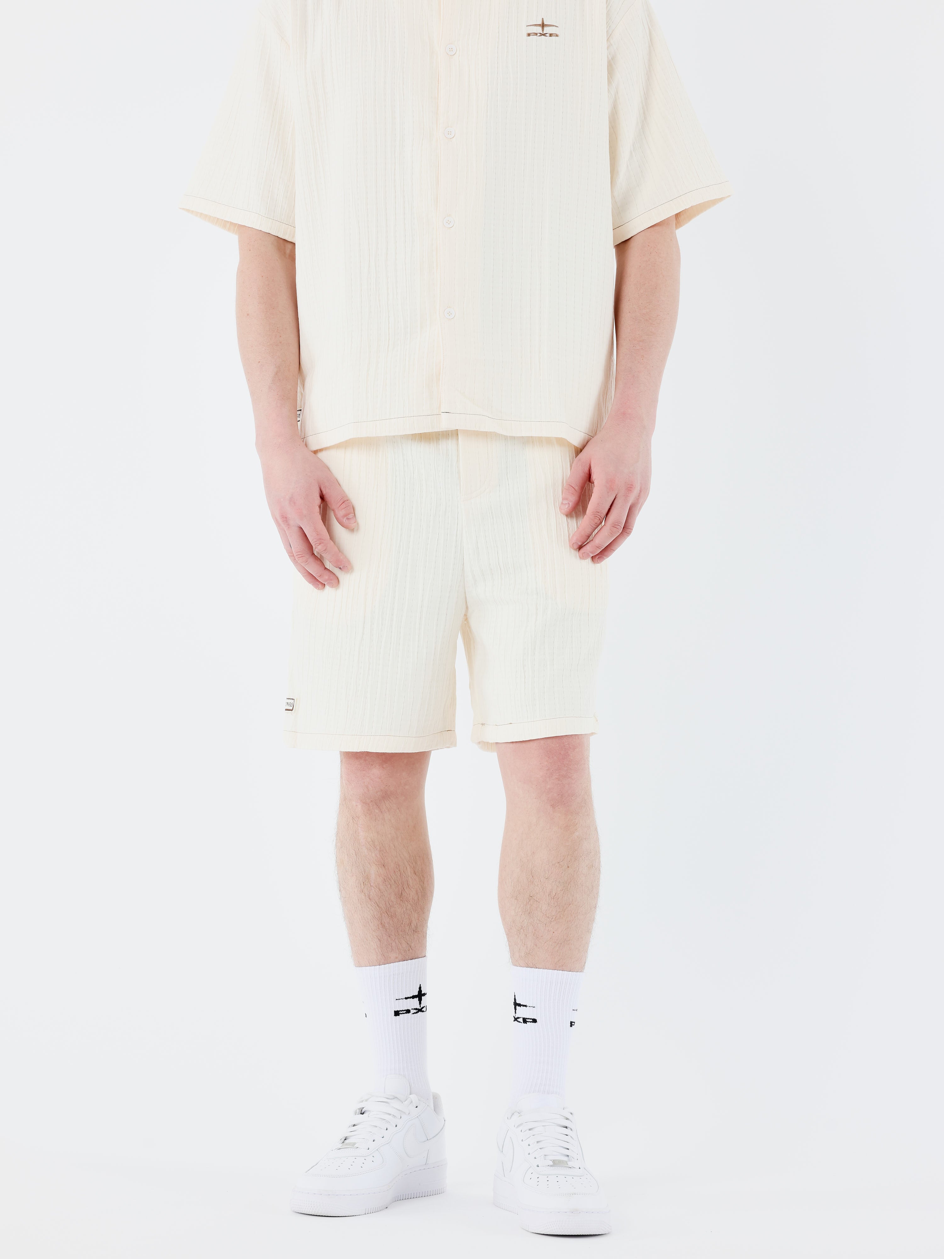 Plisserade avslappnade shorts-2